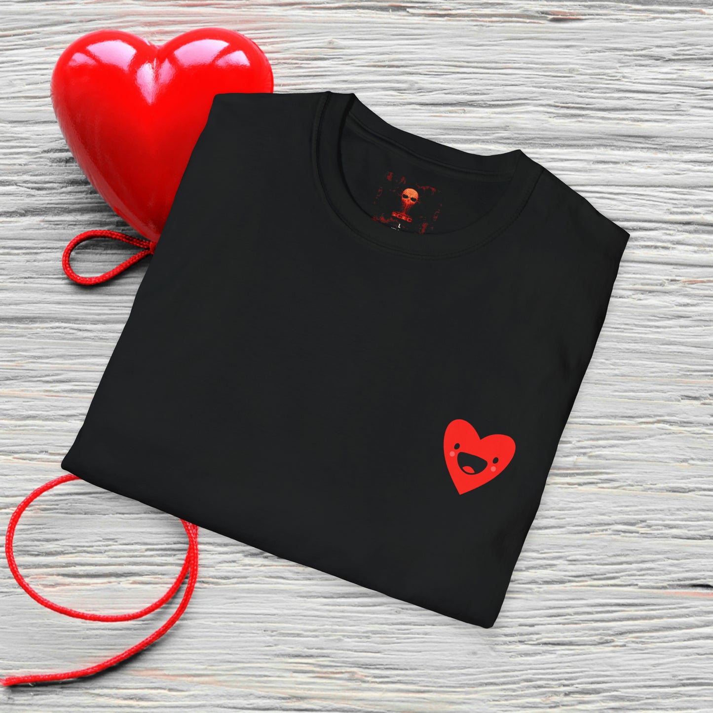 Unisex "Joyful Heart"  SCBC Heavy Cotton Tee. Graphic T-Shirt, T-Shirt, Unique, Original Brand, Valentines Day, Heart, Valentines Day Gift