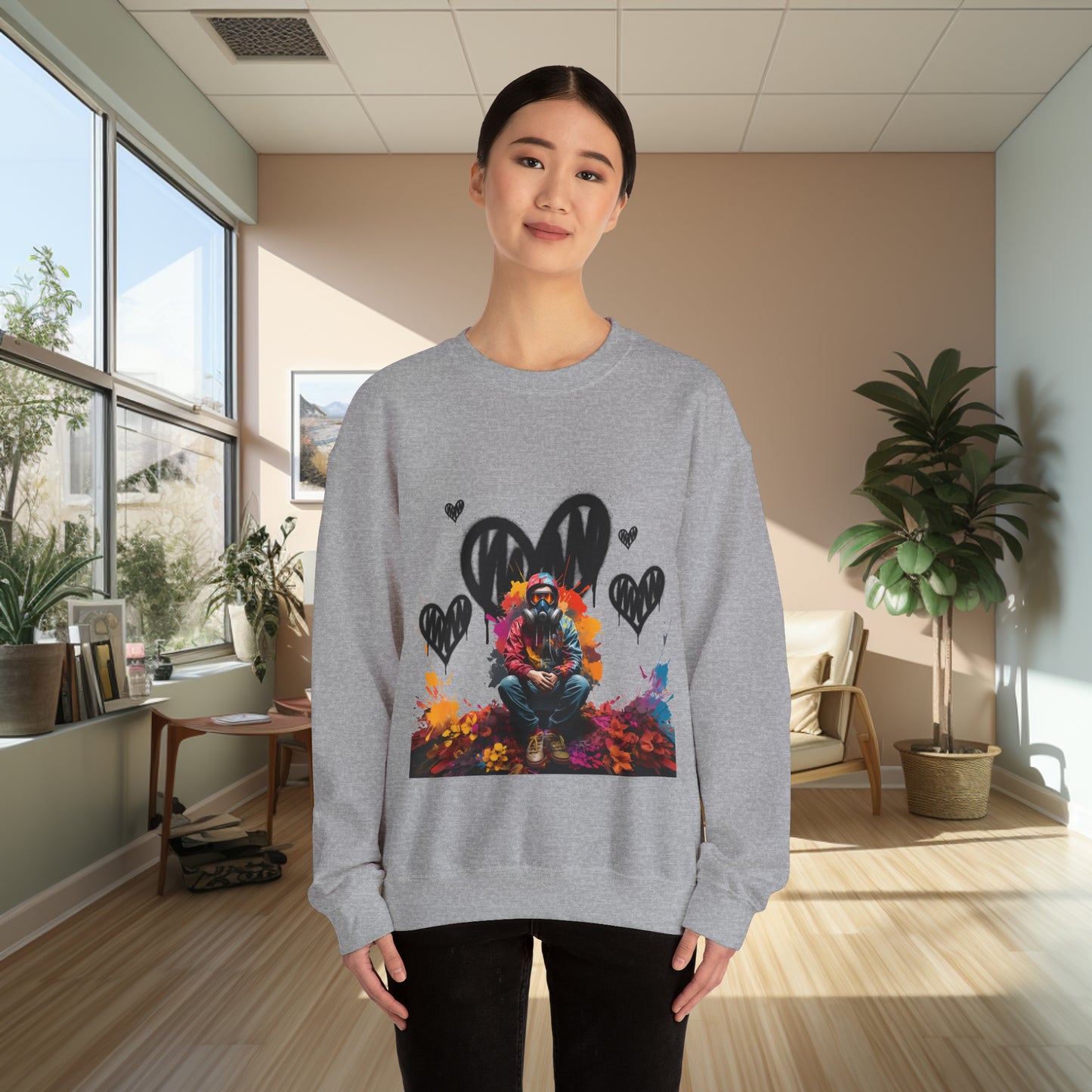 Unisex "Heart" Crewneck Sweatshirt: Valentine's Day. Valentines Day Gift. Unisex. Hearts. Love. Birthday Gift. Gift For Him. Gift for Her.