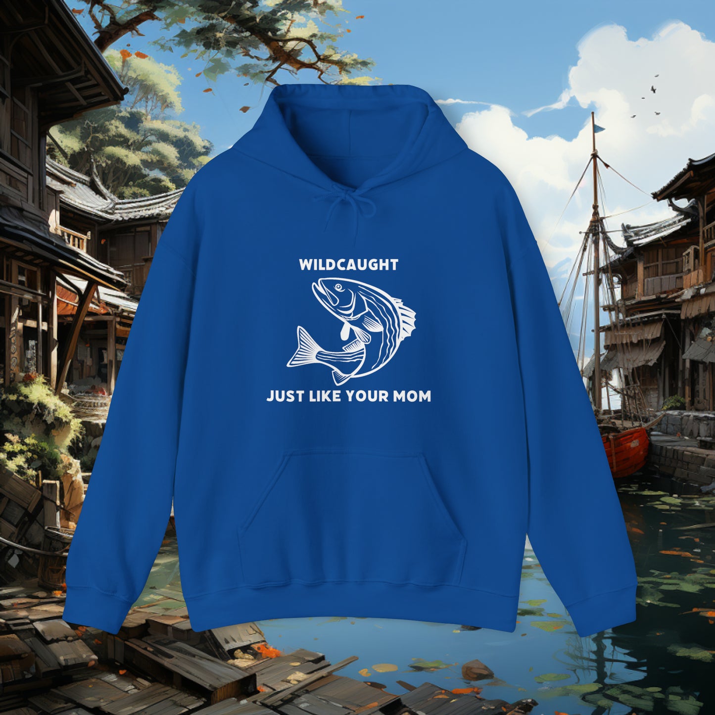 Unisex Heavy Blend "Wildcaught" Hooded Sweatshirt. Funny Sweatshirt. Gift For Him. Stocking Stuffer. Christmas Gift. Fisherman/Fishing Gear