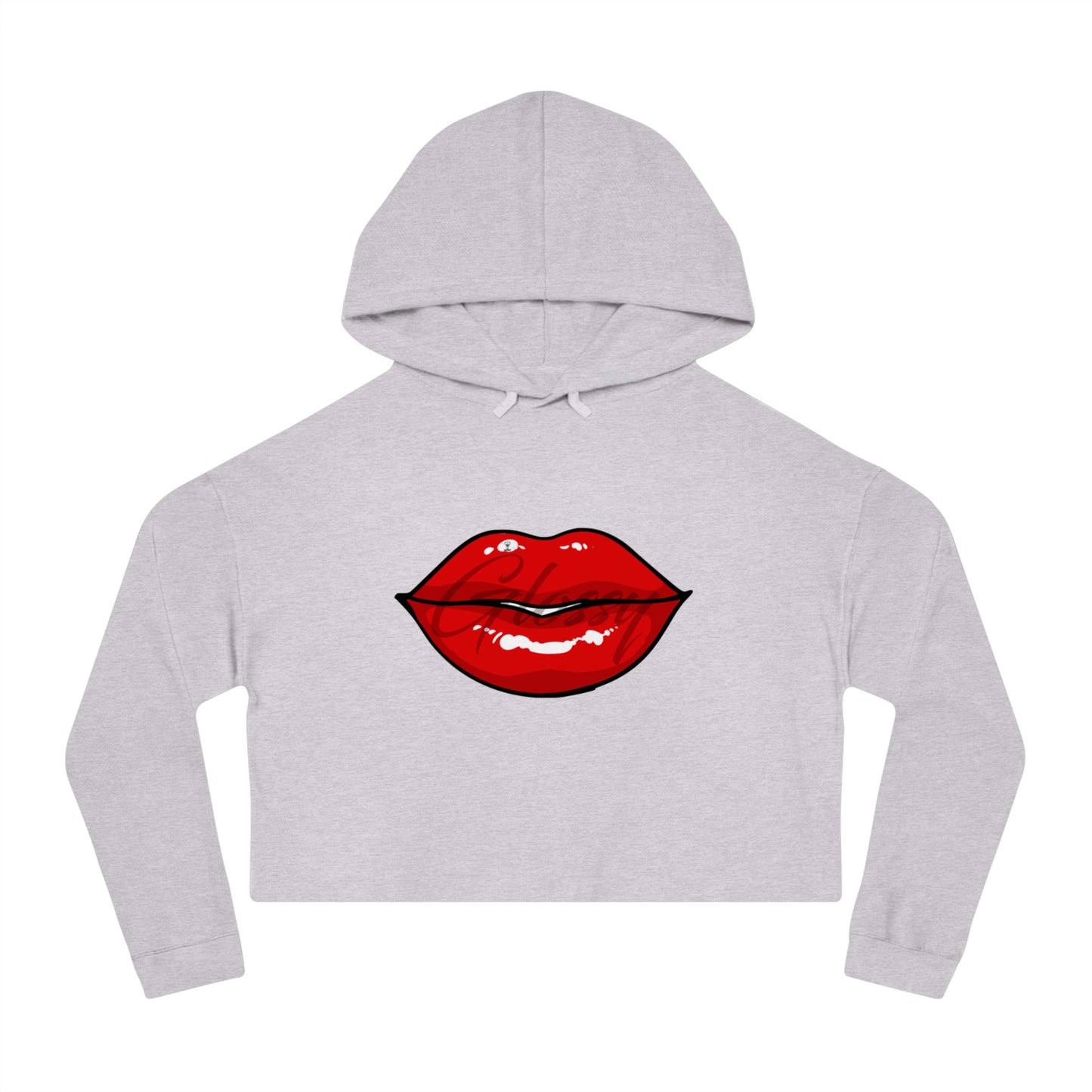 Glossy Lip Service Women's Cropped Hooded Sweatshirt