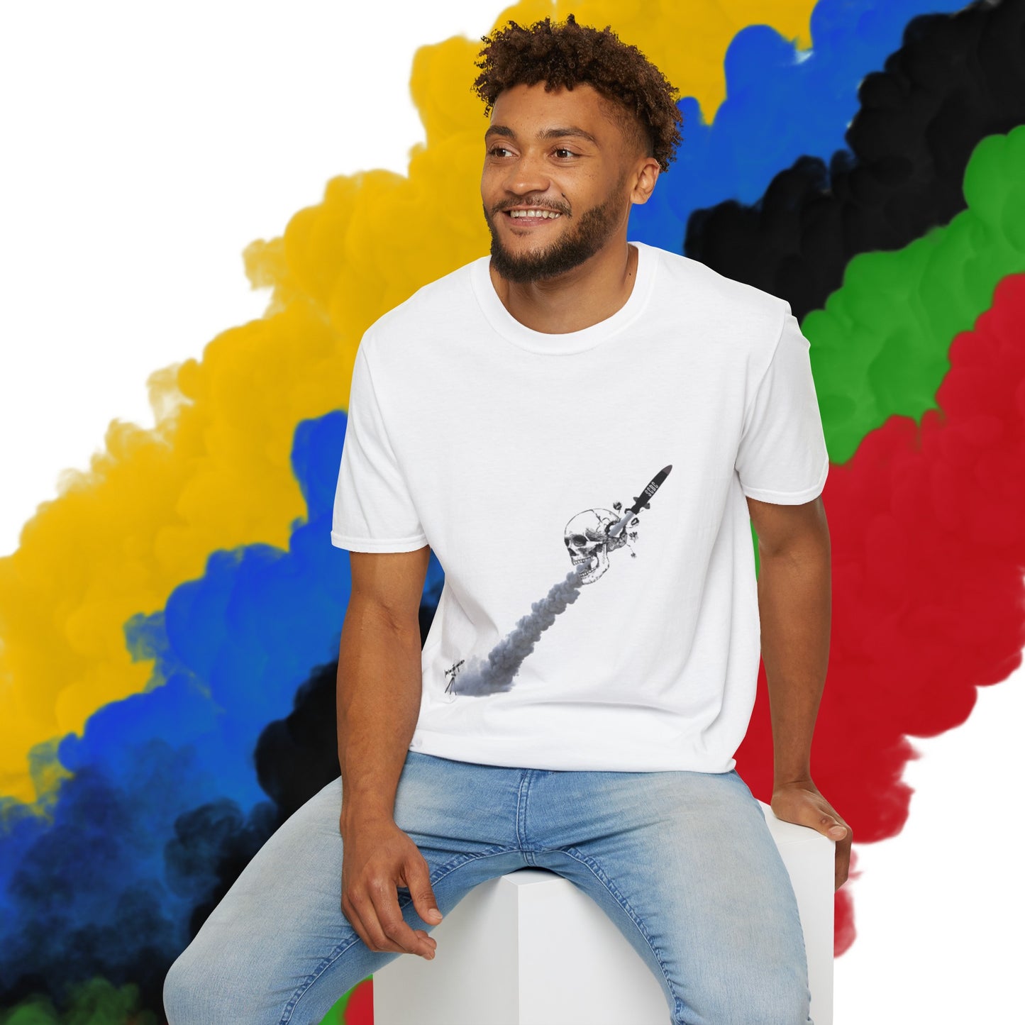 Unisex "Skull Invasion"  Soft-style T-Shirt. Graphic T-Shirt, Streetwear, Branded T-Shirt, Original Design, Unisex T-Shirt, Birthday Gift