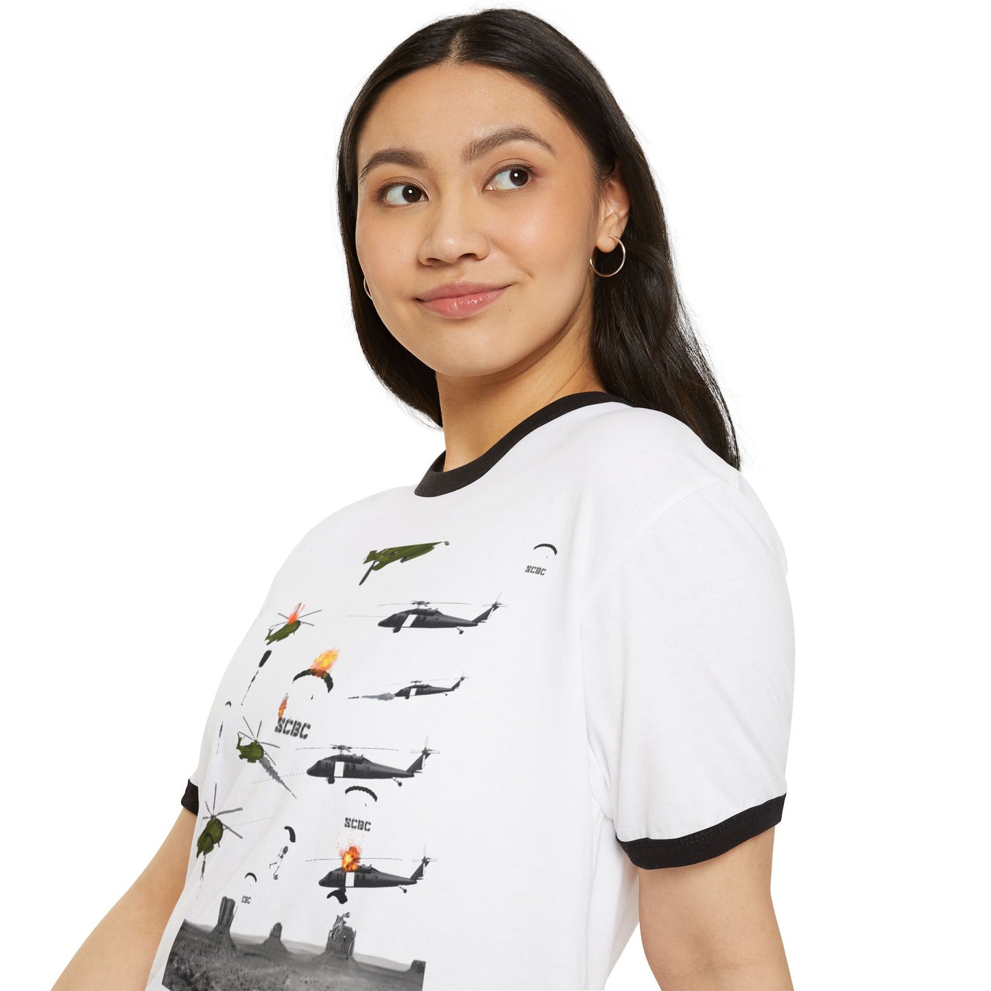 Skull Wars Cotton Ringer T-Shirt