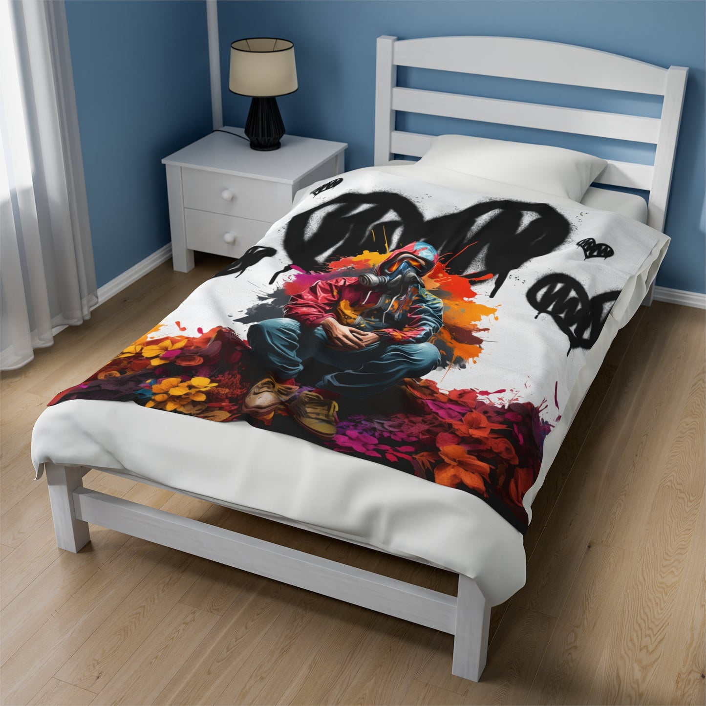 Velveteen "Hearts" Plush Blanket: Valentine's Day. Valentines Day Gift. Unisex. Hearts. Love. Birthday Gift. Gift For Him. Gift for Her.