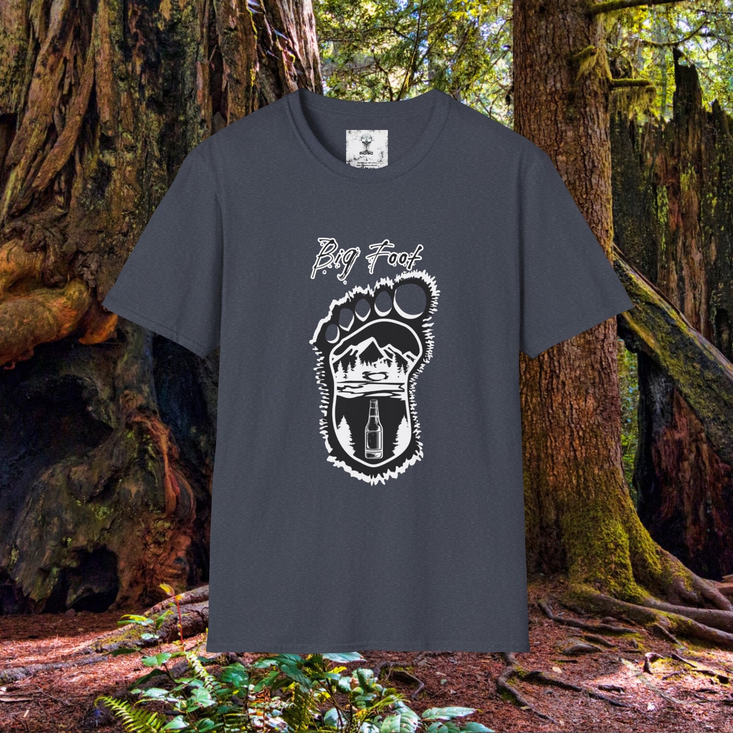 Unisex "Big Foot" Soft T-Shirt. Graphic T-Shirt, Streetwear, Branded T-Shirt, Original Design, Unisex, Adulting, Funny Shirt, Wilderness