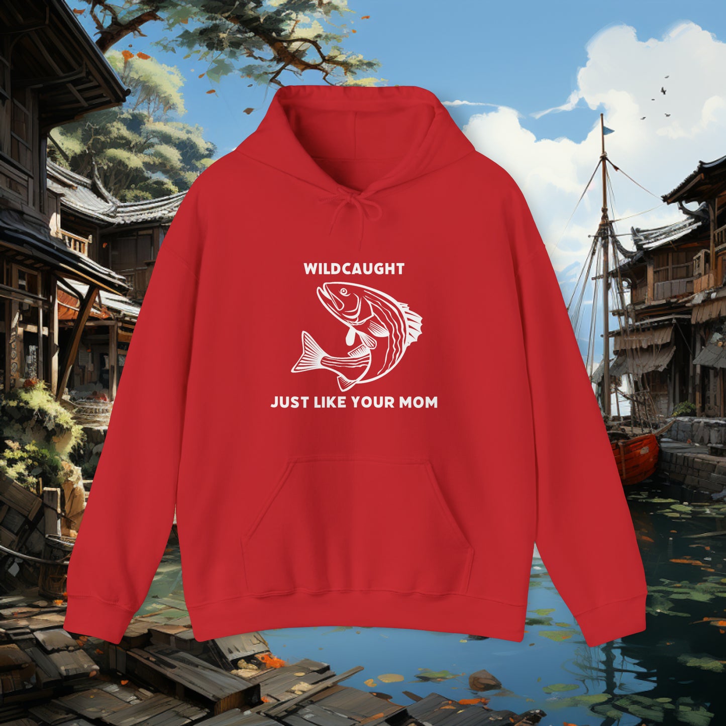 Unisex Heavy Blend "Wildcaught" Hooded Sweatshirt. Funny Sweatshirt. Gift For Him. Stocking Stuffer. Christmas Gift. Fisherman/Fishing Gear
