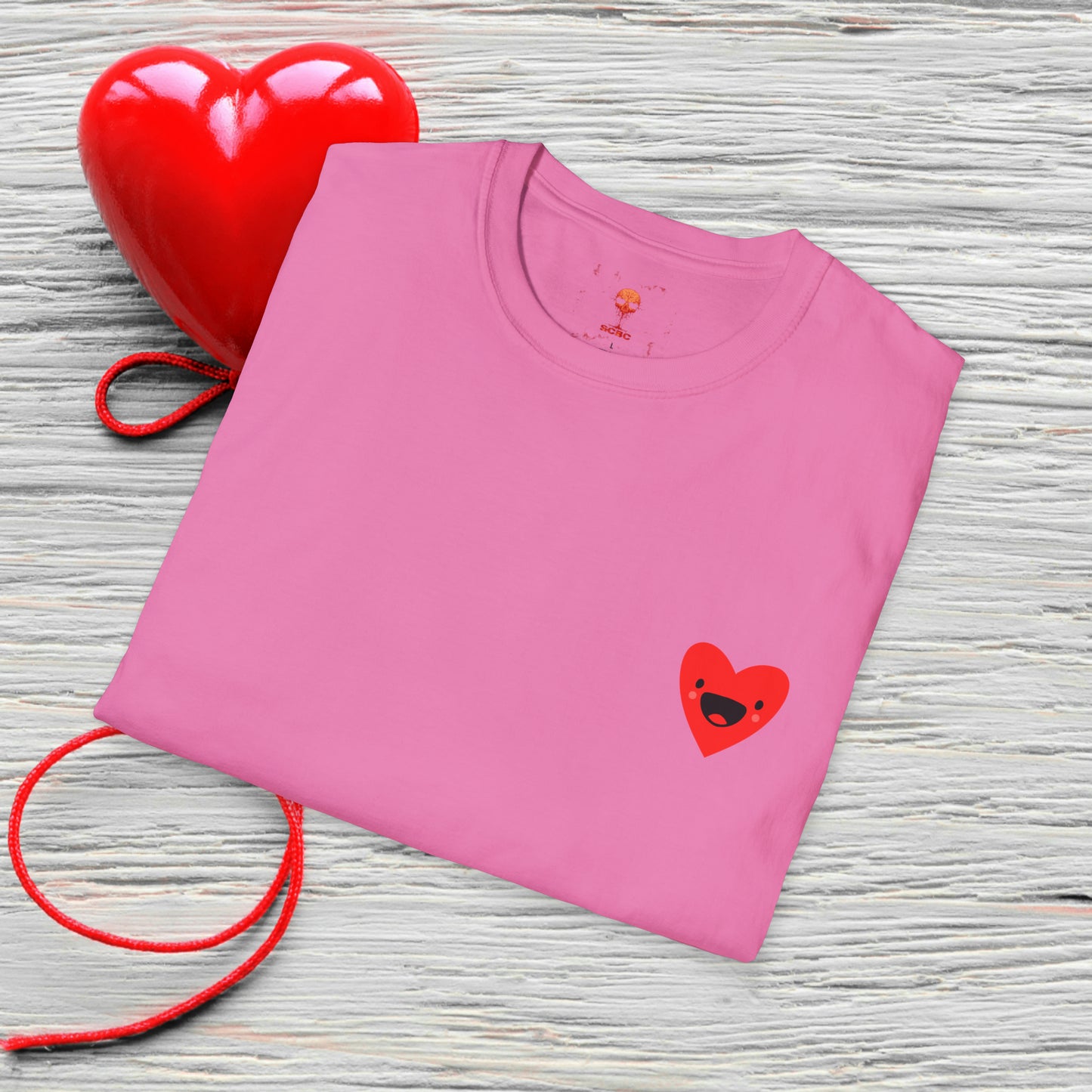 Unisex "Joyful Heart"  SCBC Heavy Cotton Tee. Graphic T-Shirt, T-Shirt, Unique, Original Brand, Valentines Day, Heart, Valentines Day Gift