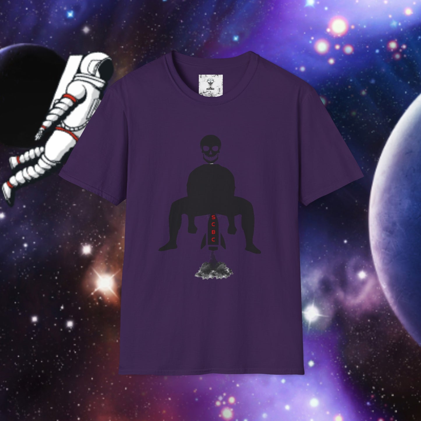 Unisex SCBC "Blast-Off" Soft-style T-Shirt. Graphic T-Shirt, Streetwear, Branded T-Shirt, Original Design, Unisex T-Shirt, Birthday Gift.