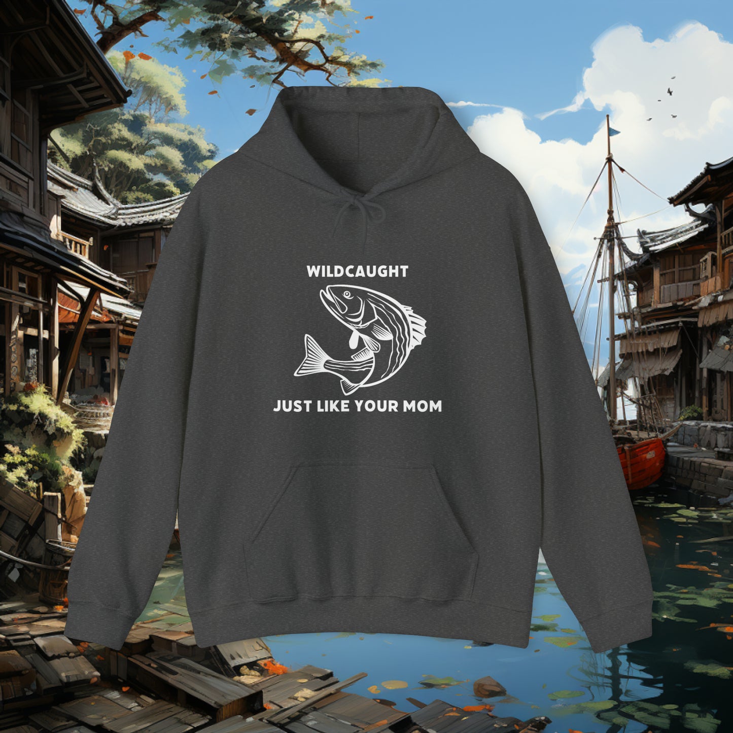 Unisex Heavy Blend "Wildcaught" Hooded Sweatshirt. Funny Sweatshirt. Gift For Him. Stocking Stuffer. Christmas Gift. Fisherman/Fishing Gear