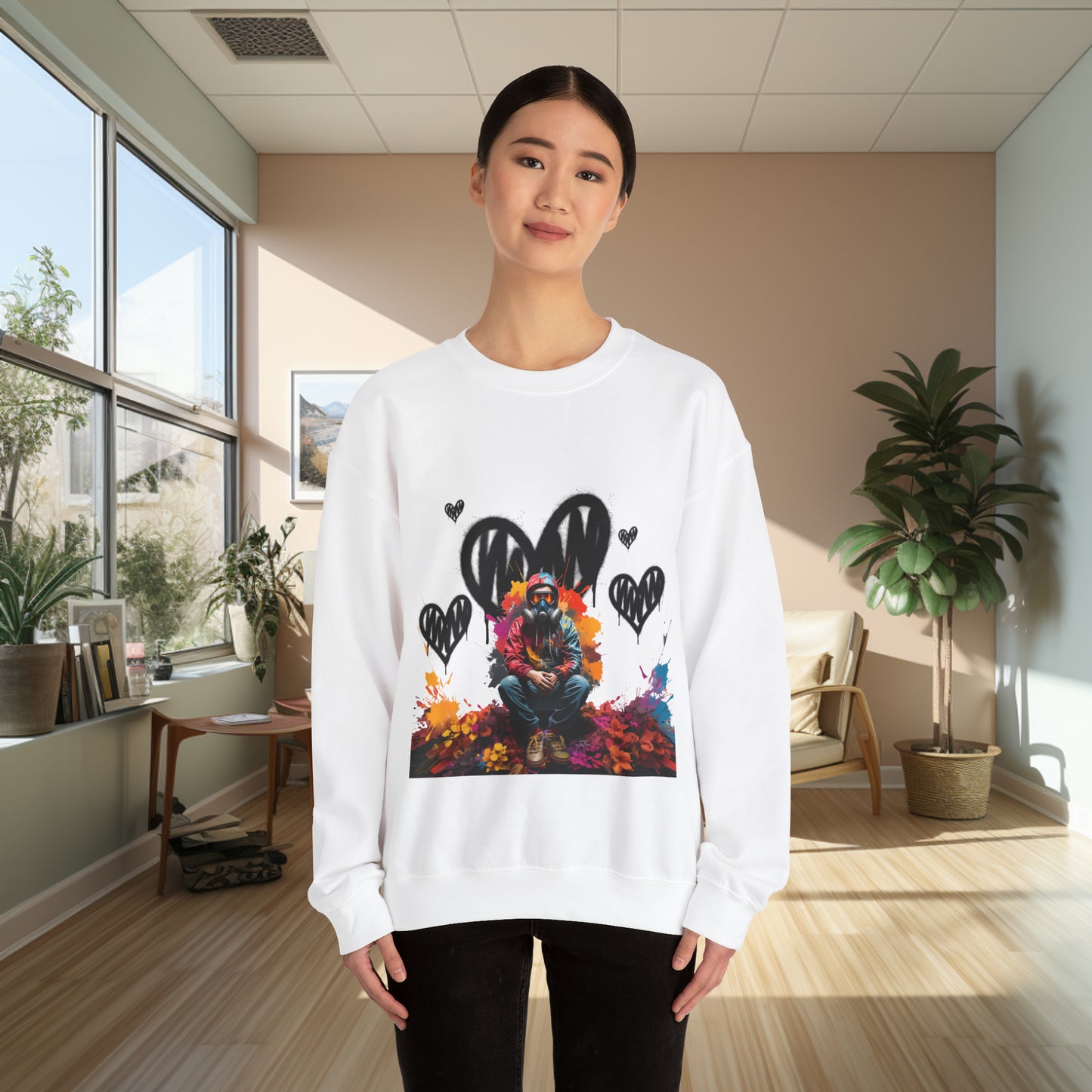 Unisex "Heart" Crewneck Sweatshirt: Valentine's Day. Valentines Day Gift. Unisex. Hearts. Love. Birthday Gift. Gift For Him. Gift for Her.