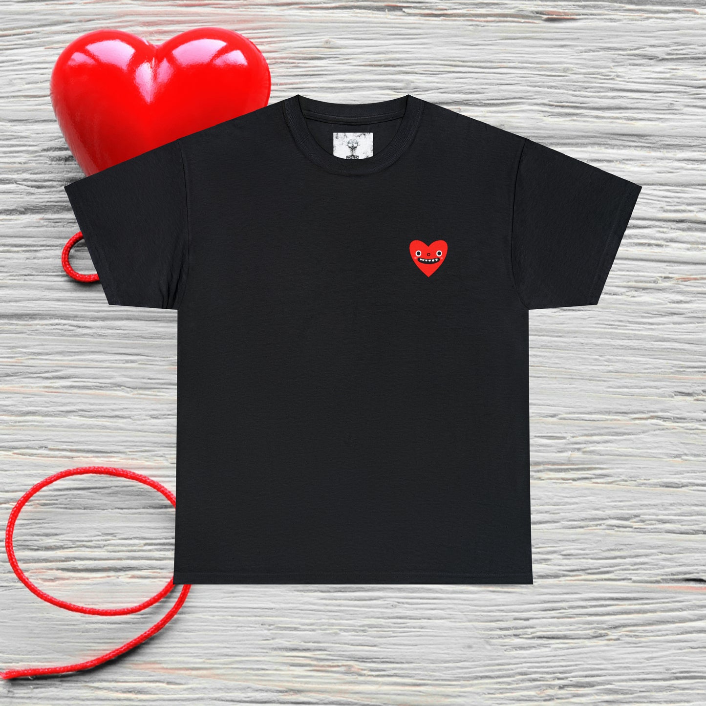 Unisex "Happy Heart"  SCBC Heavy Cotton Tee. Graphic T-Shirt, T-Shirt, Unique, Original Brand, Valentines Day, Heart, Valentines Day Gift