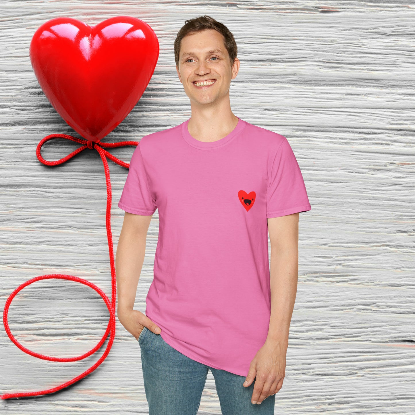 Unisex "Joyful Heart"  SCBC Heavy Cotton Tee. Graphic T-Shirt, T-Shirt, Unique, Original Brand, Valentines Day, Heart, Valentines Day Gift