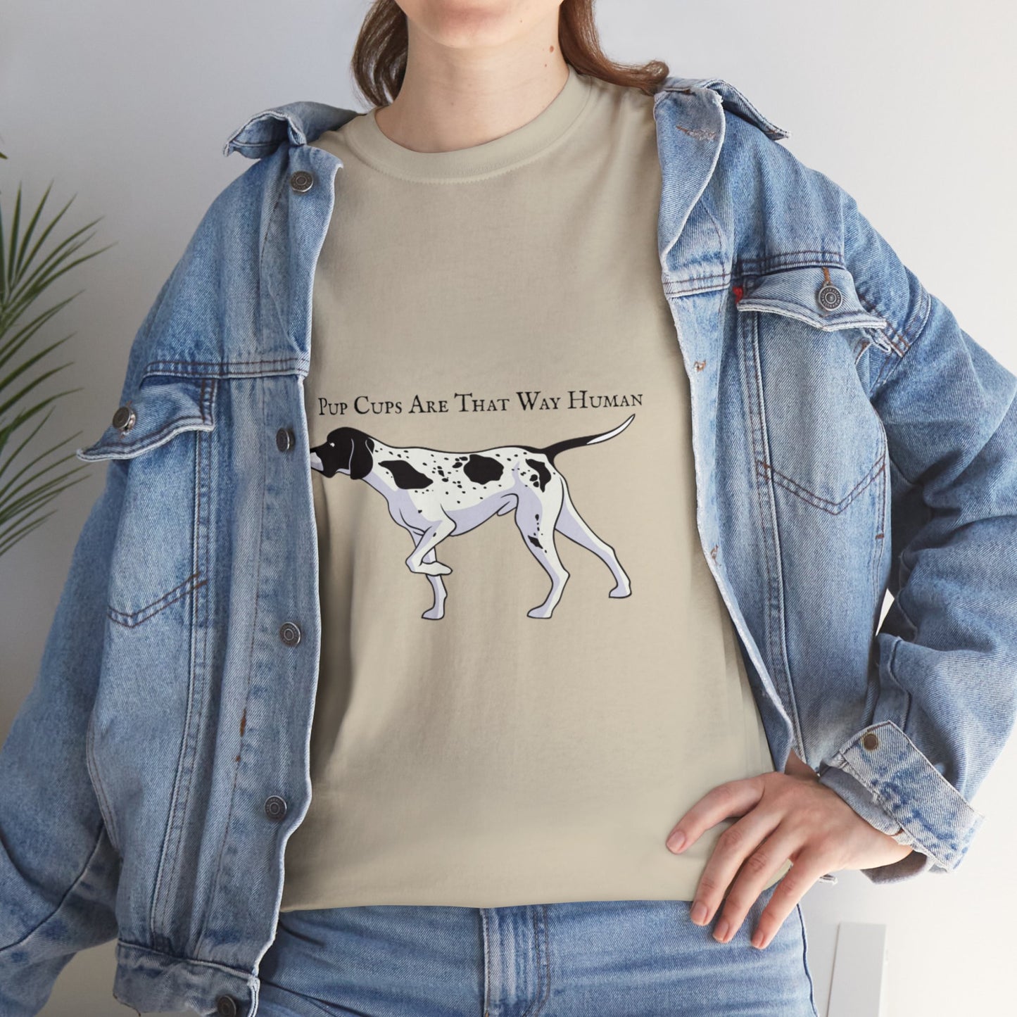 Unisex "Pup Cup" Heavy Cotton Tee. Unisex, Dog Lover, Dog Mom, Dog Dad, Birthday Gift, Funny Shirt, Gift For Dog Owner.
