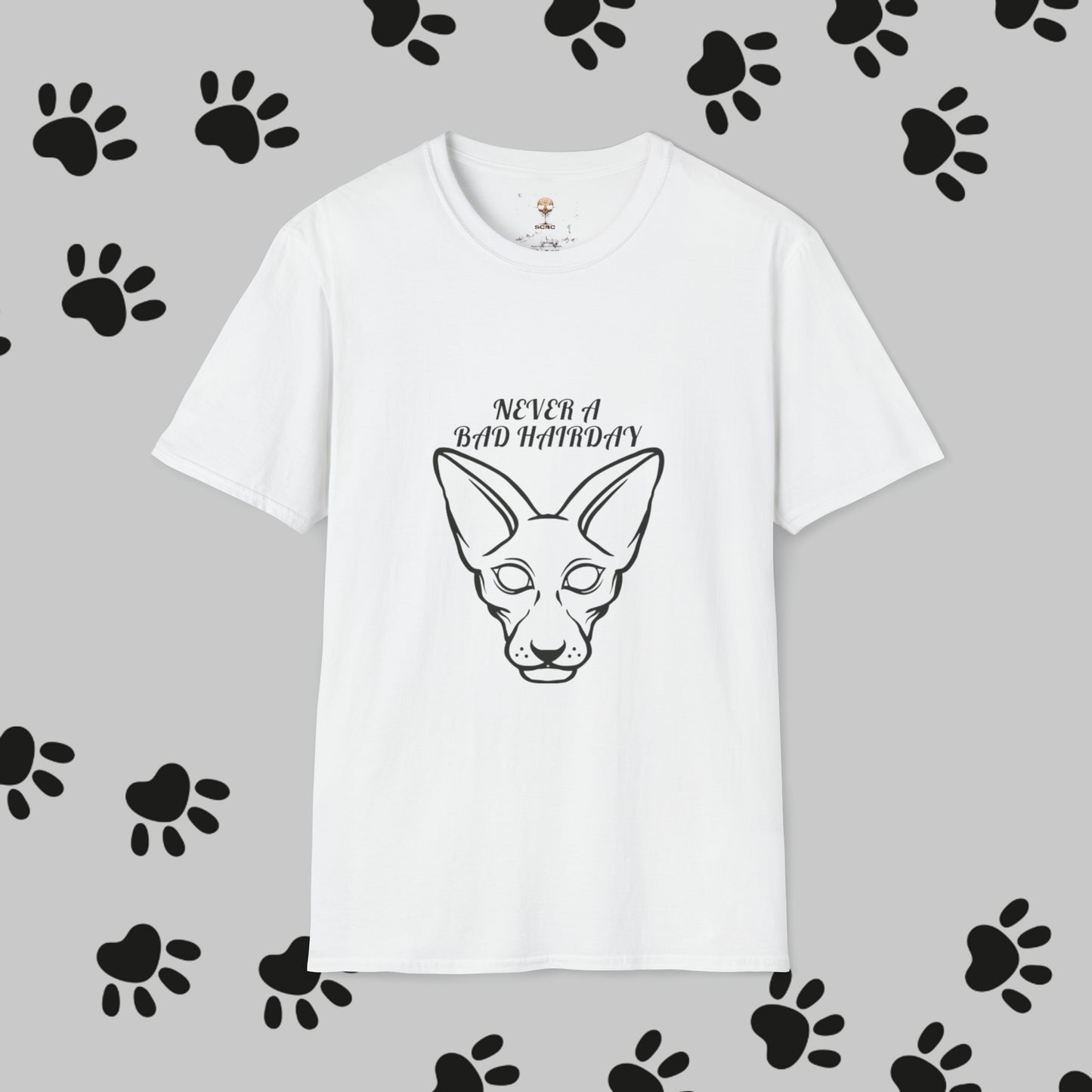 Unisex "Sphinx Cat Hair Day" Soft-style T-Shirt. Cat Shirt, Animal Lover, Cat Mom, Cat Dad. Unisex, Streetwear, Gift For Cat, Cat Lady.