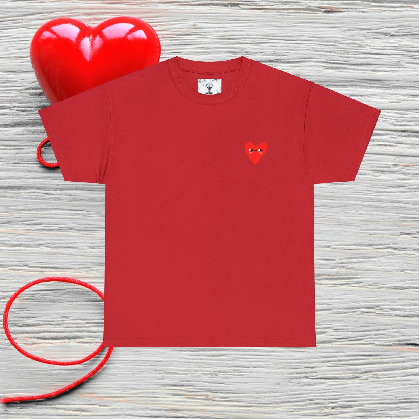Unisex "Bashful Heart"  SCBC Cotton Tee. Graphic T-Shirt, T-Shirt, Unique, Original Brand, Valentines Day, Heart, Valentines Day Gift