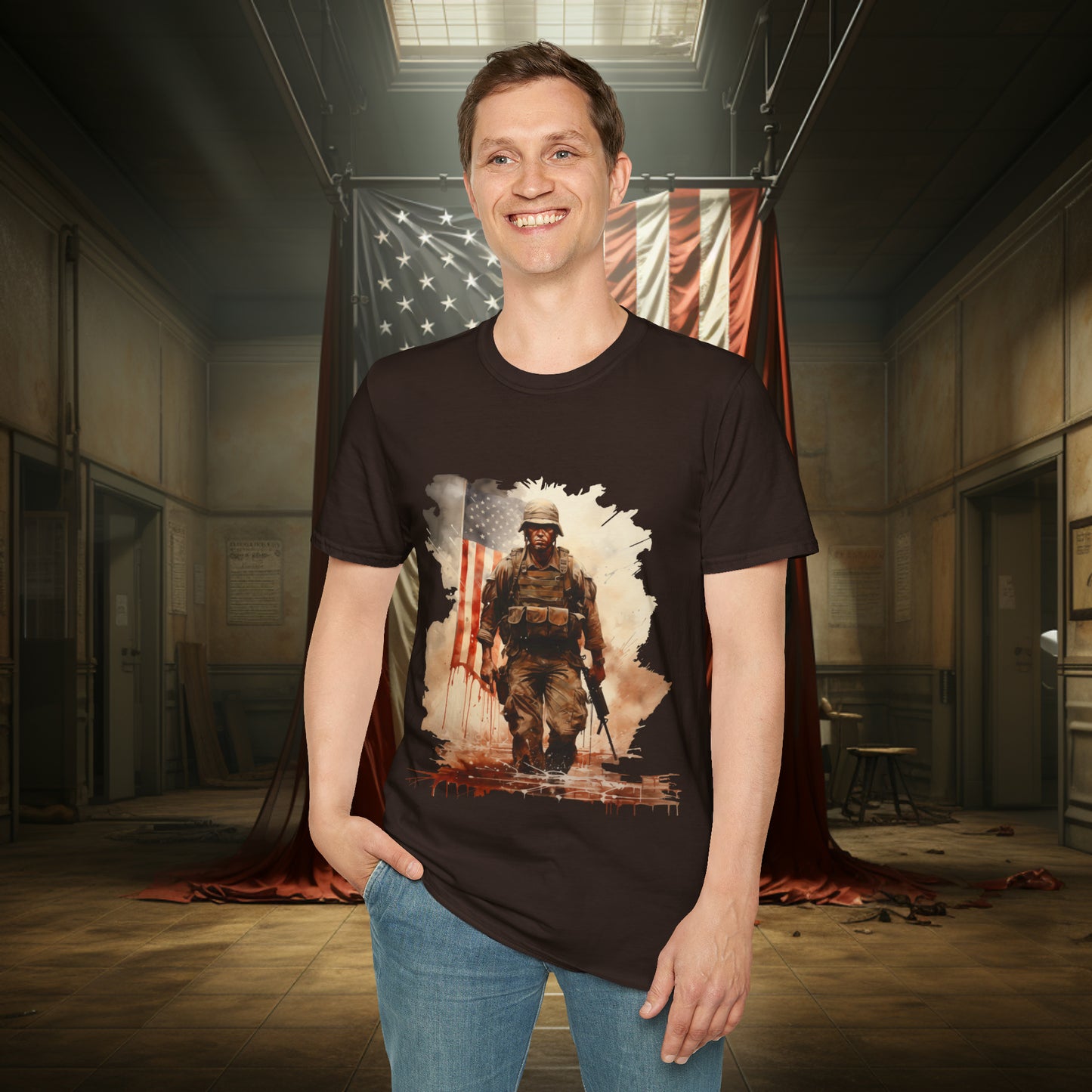 Unisex "Soldiers Return" Soft Style T-Shirt.  Hunting Shirt, Patriotic Shirt, Gift For Veteran, Unisex, Army Wife, Veteran, Birthday Gift.