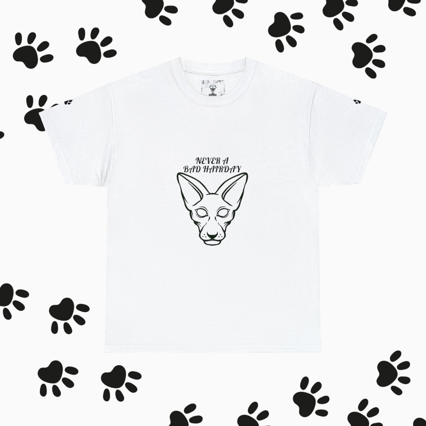 Unisex Sphynx Cat Heavy Cotton Tee. Cat Lover. Cat T-Shirt. Animal Lover. Cat Mom, Cat Dad, Birthday Gift. Cat Lady. Unisex. T-Shirt.