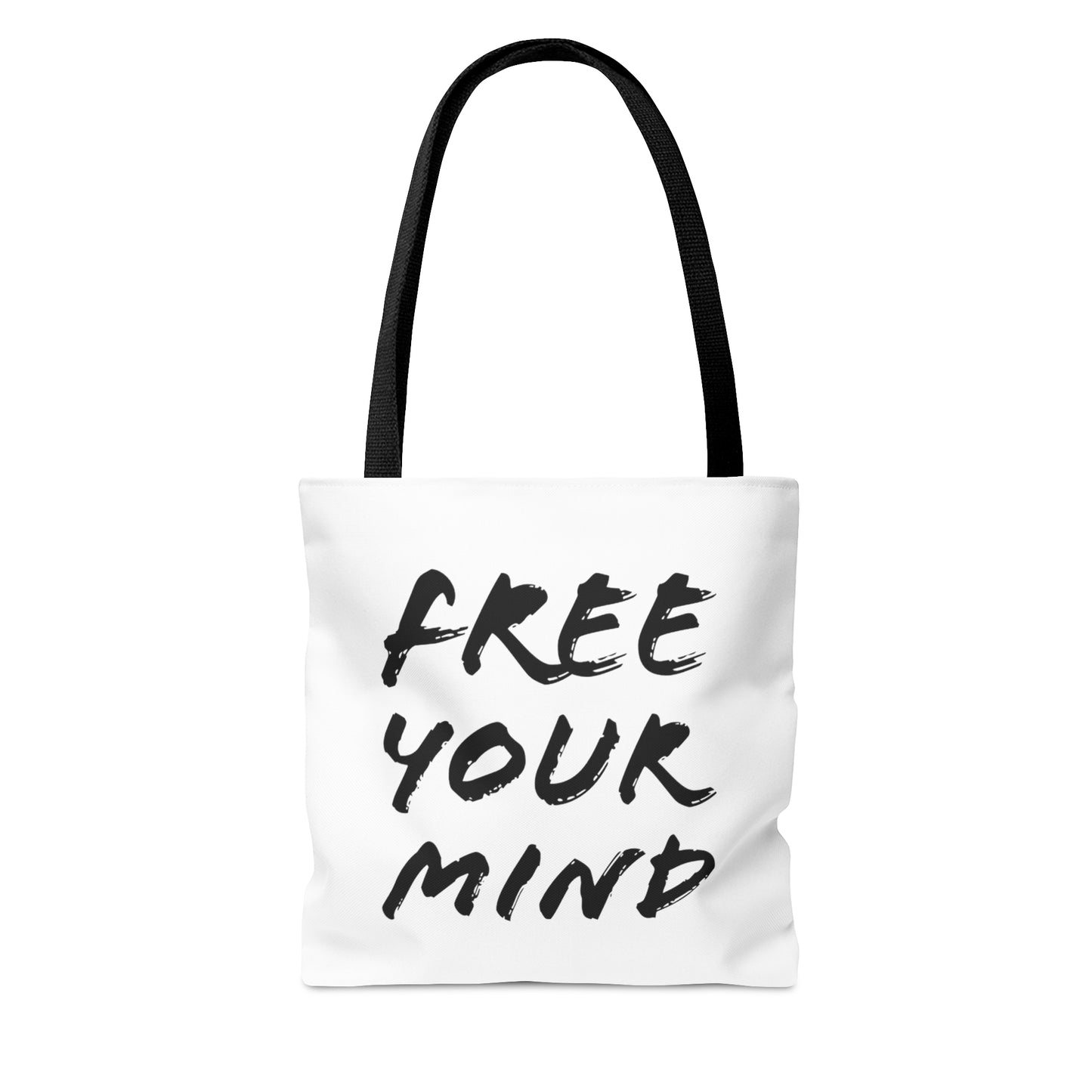Free Your Mind Tote Bag (AOP). Tote Bag. Green Bag. Everyday Use Bag. Gift For Her. Gift For Him. Anniversary Gift. Positive Affirmation
