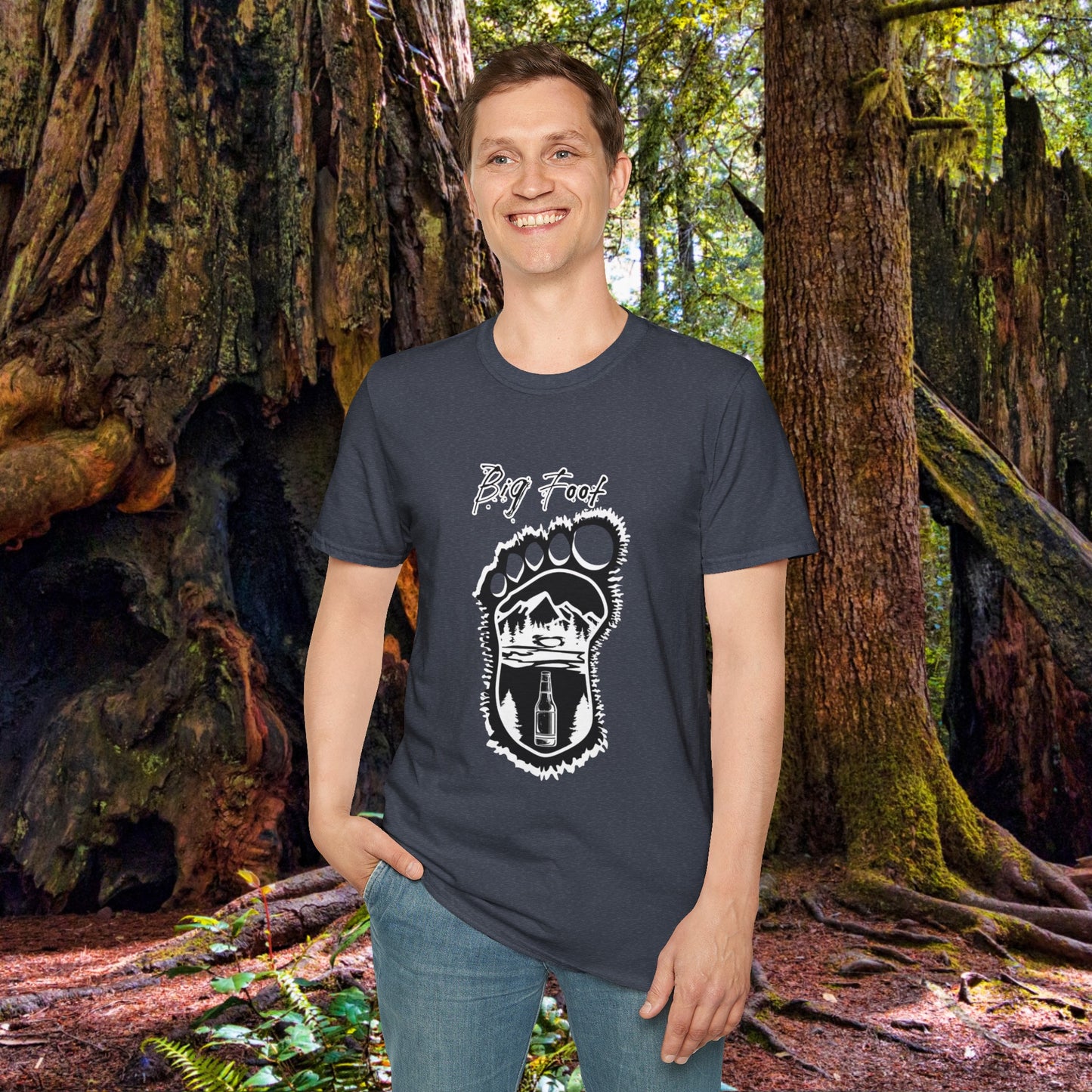 Unisex "Big Foot" Soft T-Shirt. Graphic T-Shirt, Streetwear, Branded T-Shirt, Original Design, Unisex, Adulting, Funny Shirt, Wilderness