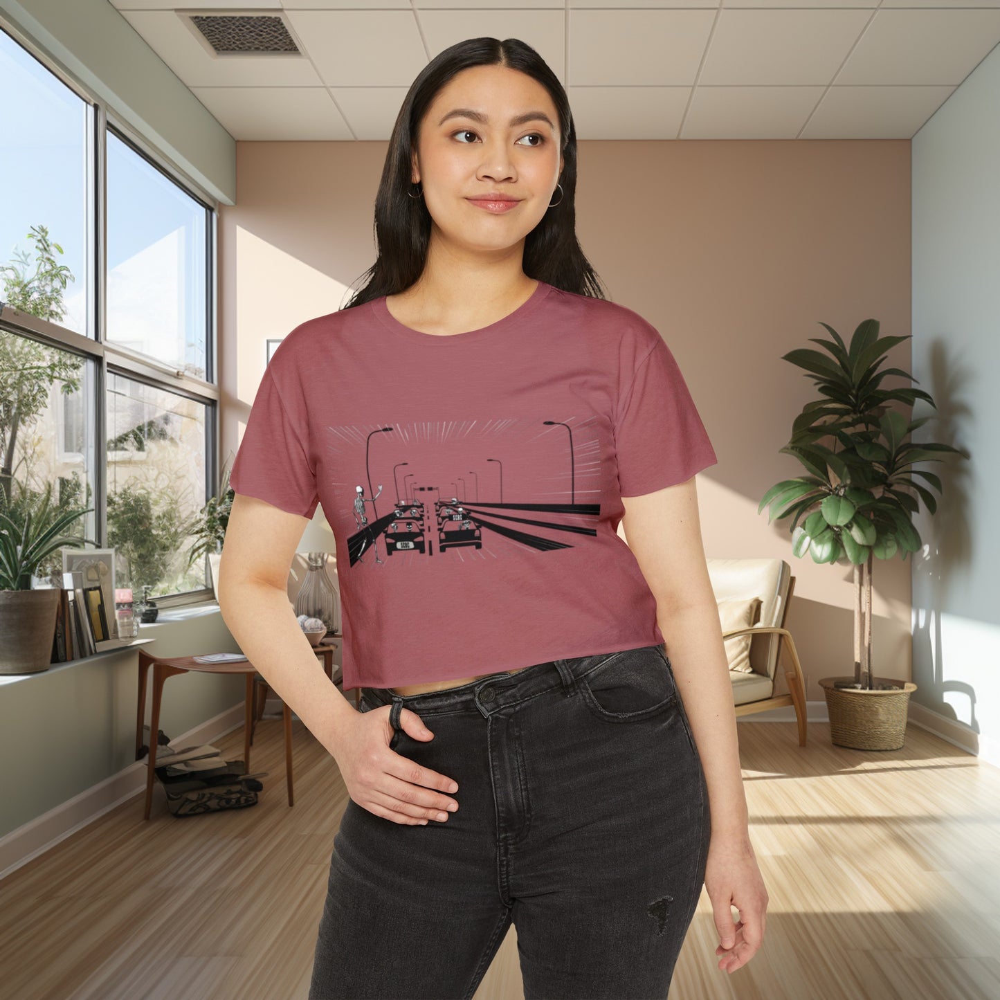 Women's "Aye Taxi" Festival Crop Top. Graphic T-Shirt, Streetwear, Branded T-Shirt, Original Design, Unisex, Crop Top, Summer Shirt, NYC