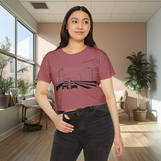 Women's "Aye Taxi" Festival Crop Top. Graphic T-Shirt, Streetwear, Branded T-Shirt, Original Design, Unisex, Crop Top, Summer Shirt, NYC