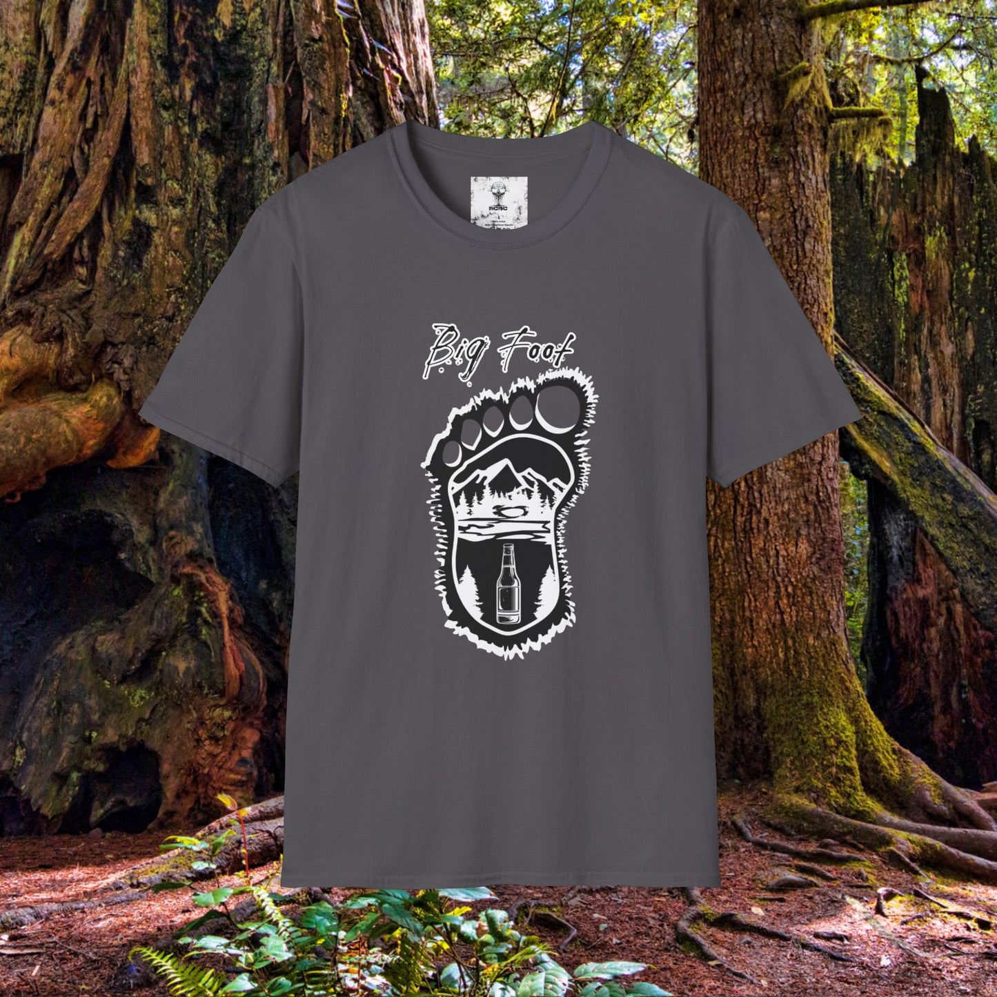 Unisex "Big Foot" Soft T-Shirt. Graphic T-Shirt, Streetwear, Branded T-Shirt, Original Design, Unisex, Adulting, Funny Shirt, Wilderness