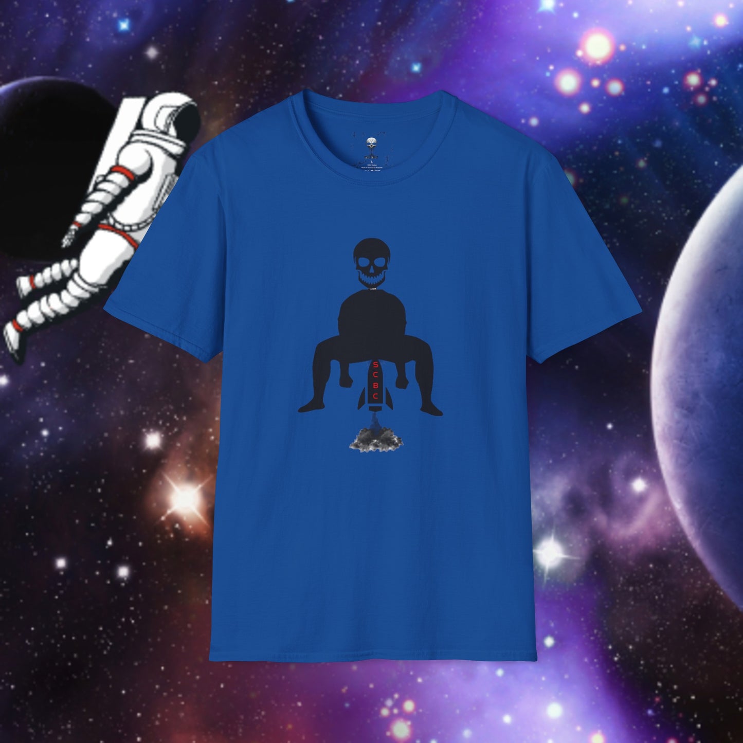 Unisex SCBC "Blast-Off" Soft-style T-Shirt. Graphic T-Shirt, Streetwear, Branded T-Shirt, Original Design, Unisex T-Shirt, Birthday Gift.