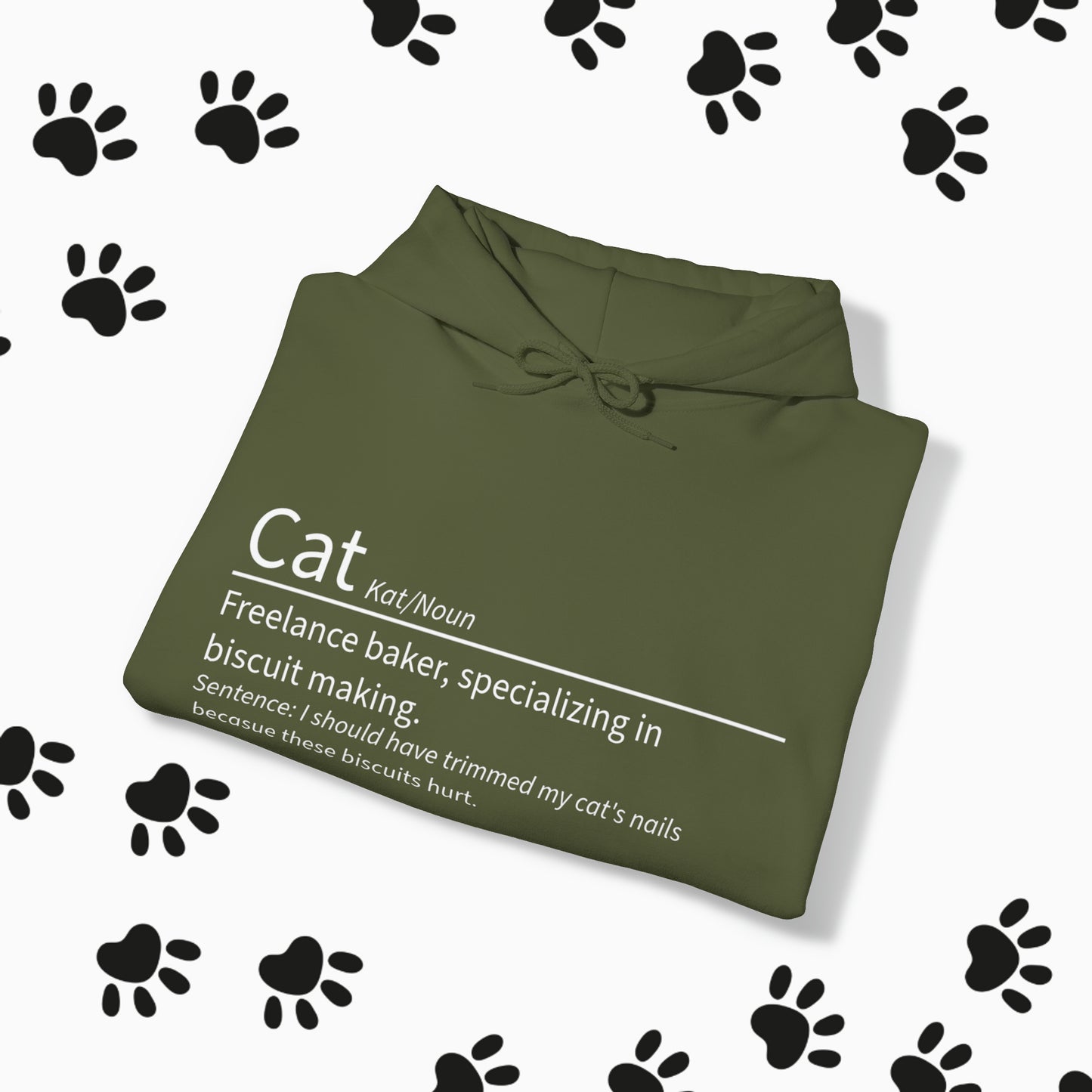 Unisex "Cat Definition" Heavy Blend™ Hooded Sweatshirt. Hoodie. Hooded Sweatshirt. Sweater. Streetwear. Cat Lover. Cat Dad. Animal Lover.