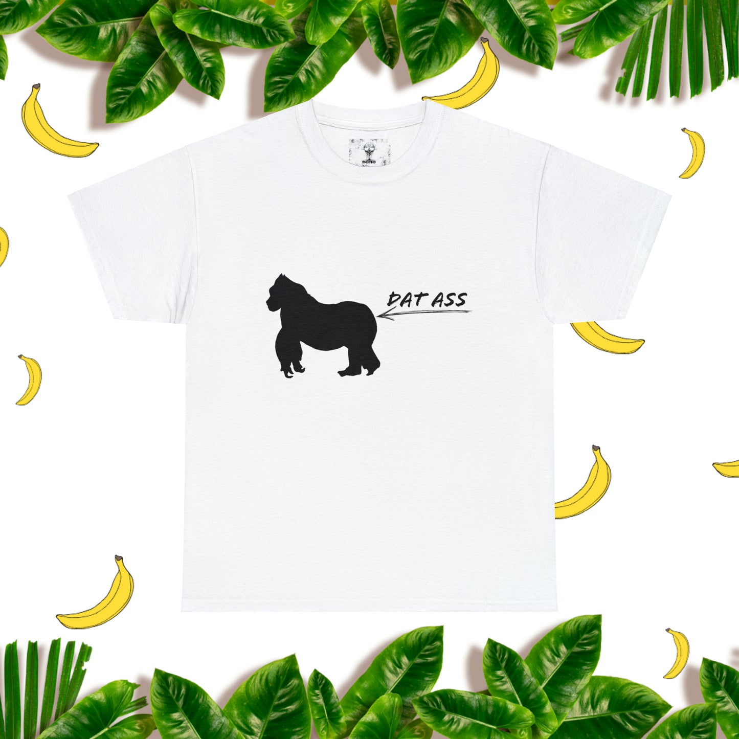 Unisex "Dat Ass" Heavy Cotton Tee. Unisex. Humorous T-Shirt. Animal Print. Gift For Animal Lover. Birthday Gift. Gift For Him. Gift For Her