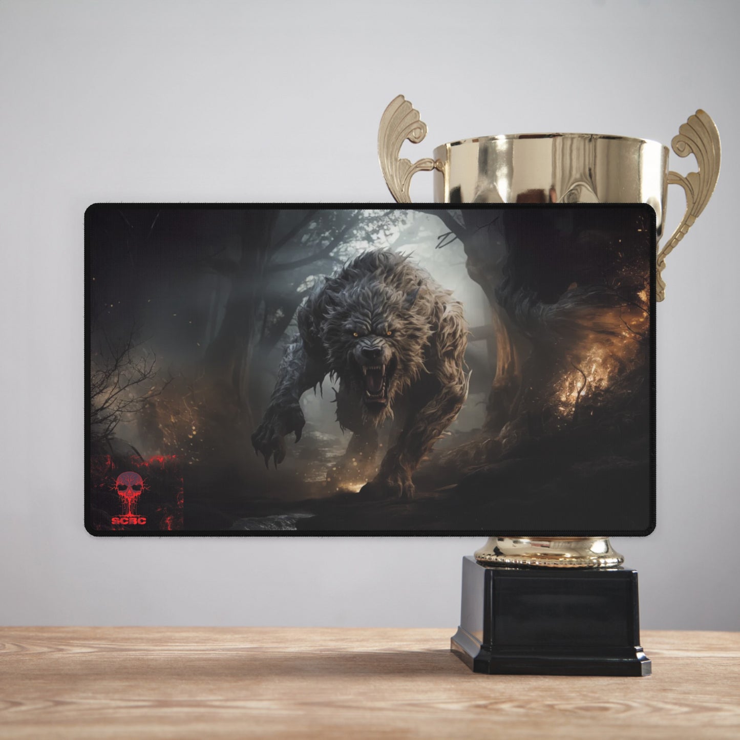 SCBC: "Hunting Wolf" Play Mat. Magic The Gathering. Flesh & Blood. Yugioh. Card Game. Pokemon. Cards. Fun. Play Mat. Birthday Gift. Gift For Nerds.