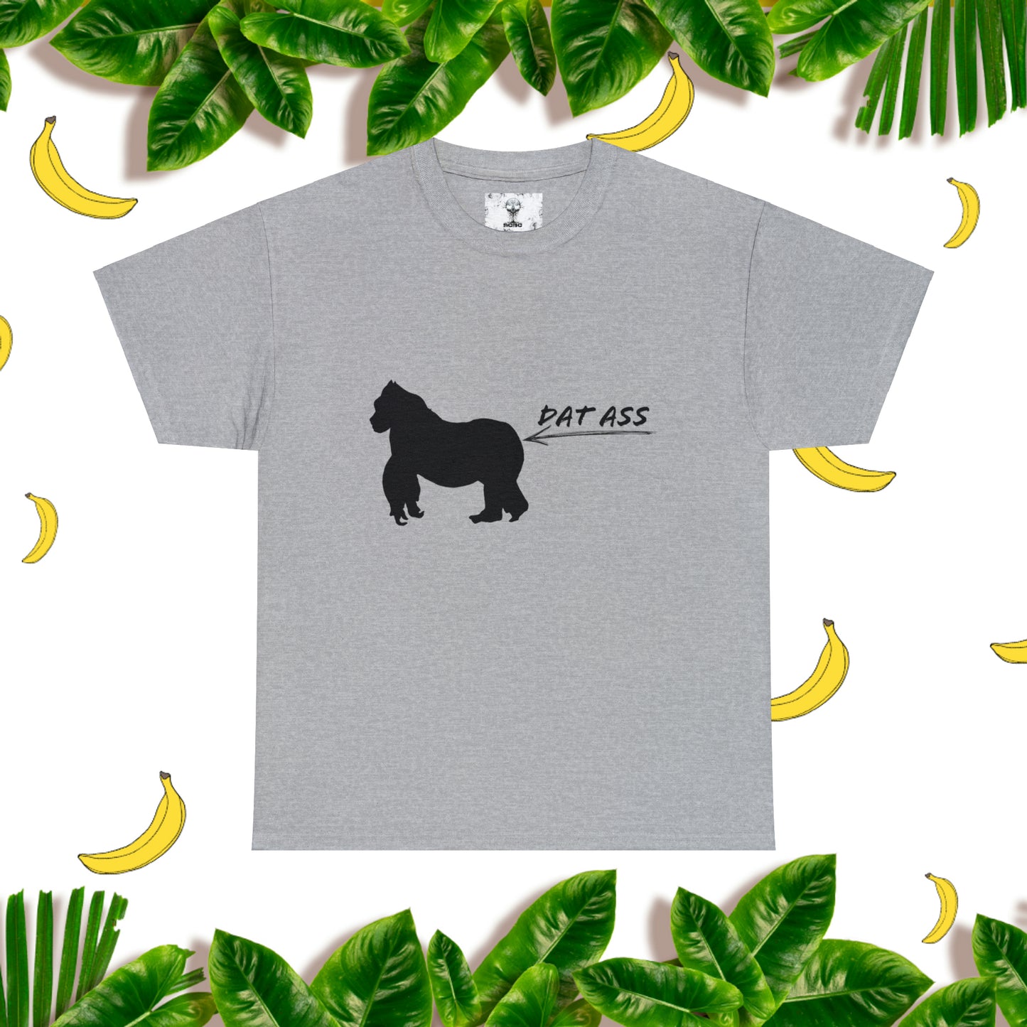 Unisex "Dat Ass" Heavy Cotton Tee. Unisex. Humorous T-Shirt. Animal Print. Gift For Animal Lover. Birthday Gift. Gift For Him. Gift For Her