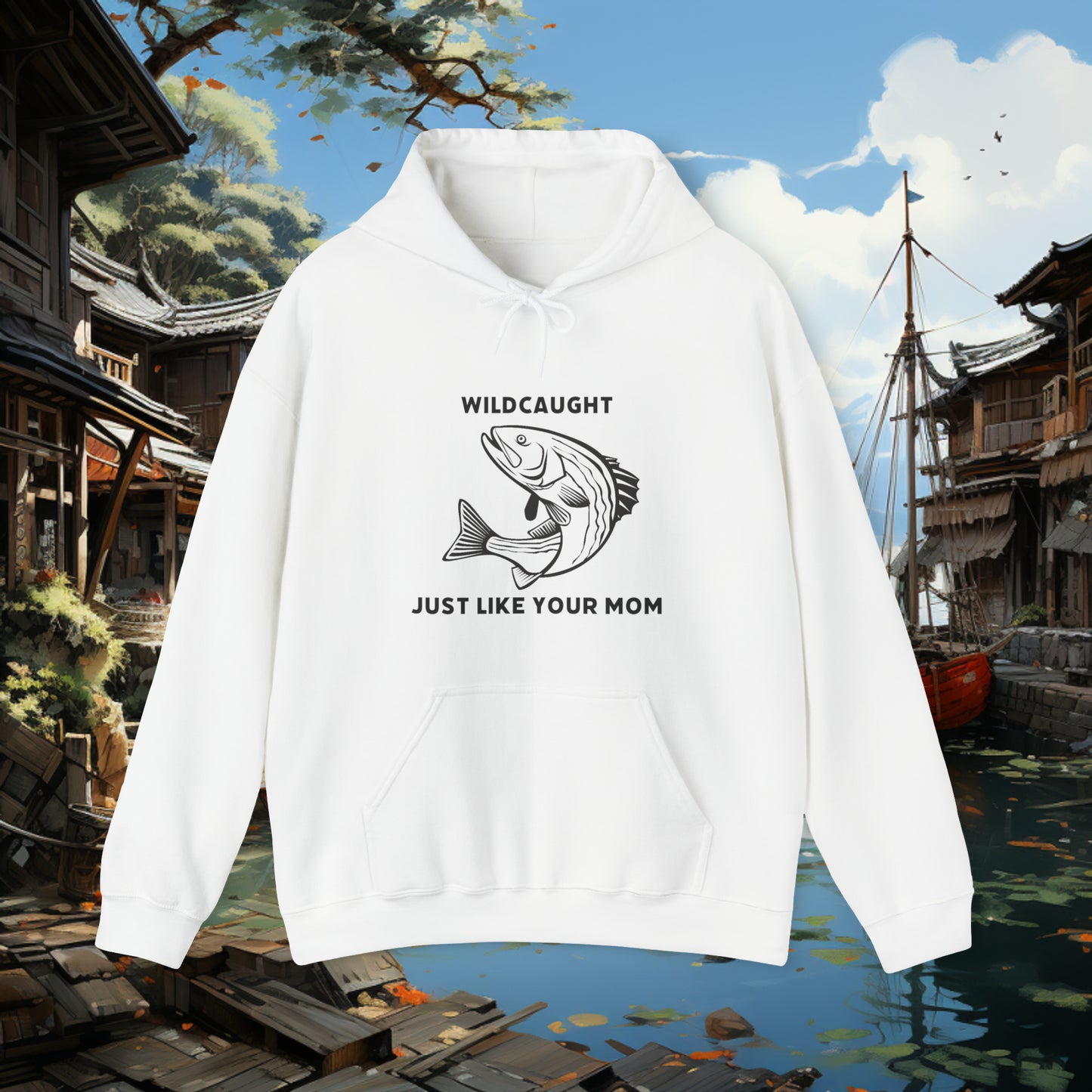 Unisex Heavy Blend "Wildcaught" Hooded Sweatshirt. Funny Sweatshirt. Gift For Him. Stocking Stuffer. Christmas Gift. Fisherman/Fishing Gear
