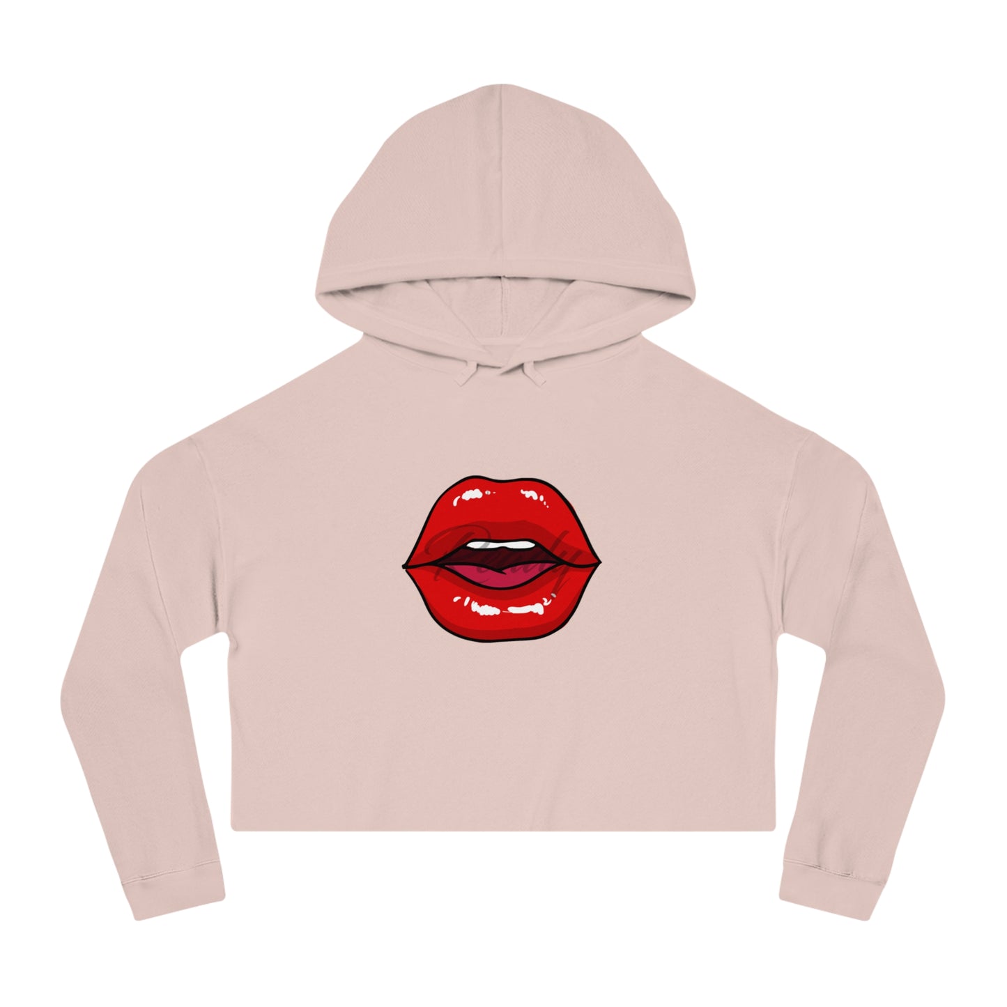 Ready Lip Service Womens Cropped Hooded Hoodie