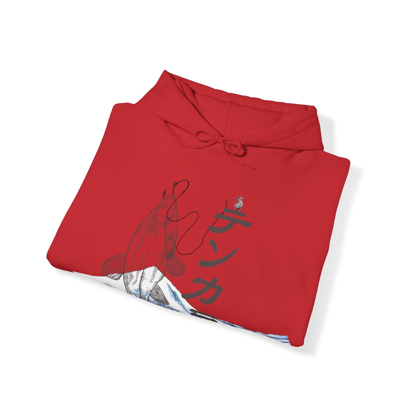 Unisex "Fly Fishing" Heavy Blend™ Hooded Sweatshirt. Graphic Sweater. Japanese. Hoodie. Gift For Him. Gift For Her. Fisherman. Fishing Gear