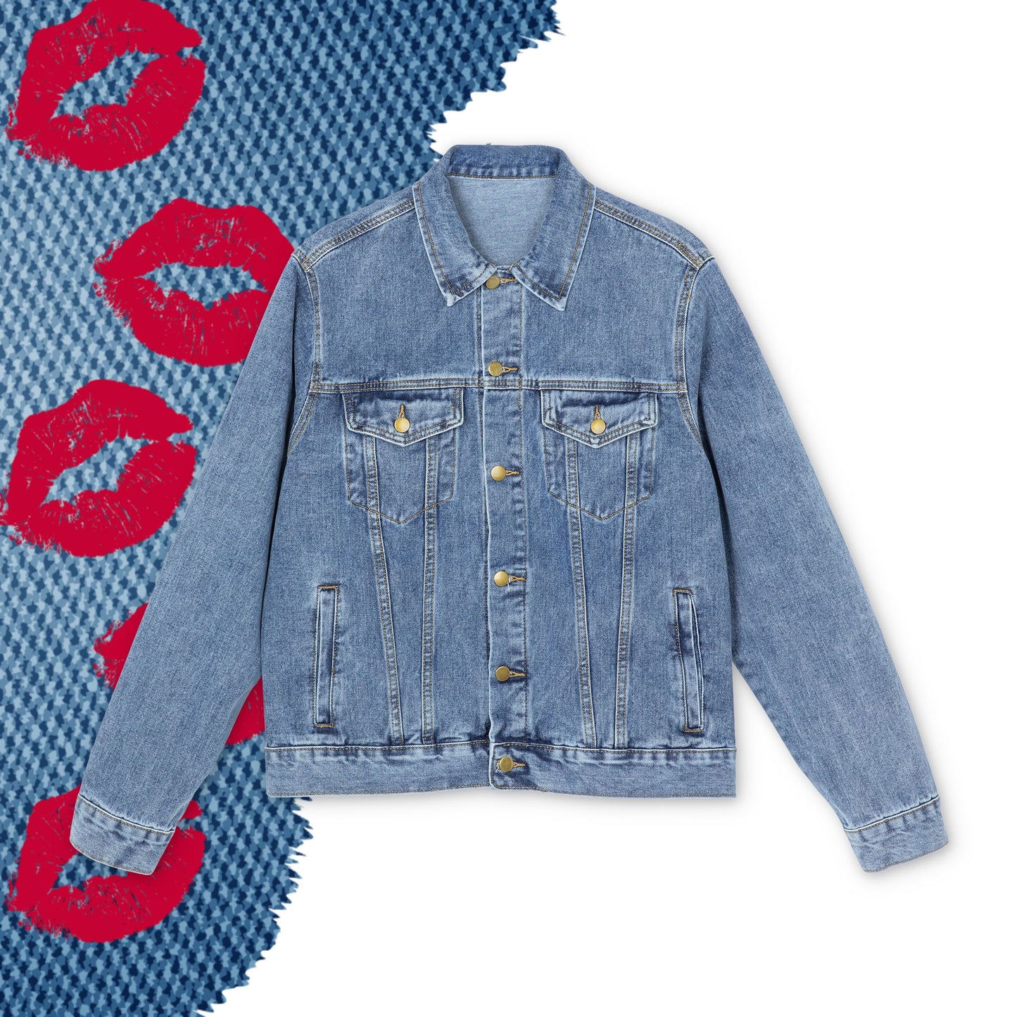 Smooches Lip Service Mens Denim Jacket