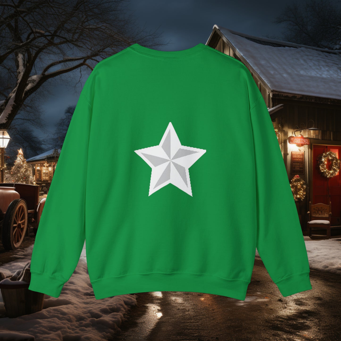 Unisex "Cowboy Santa" Crewneck Sweatshirt. Christmas Sweater. Texas. Christmas. Happy Holiday. Stocking Stuffer. Unisex Sweater