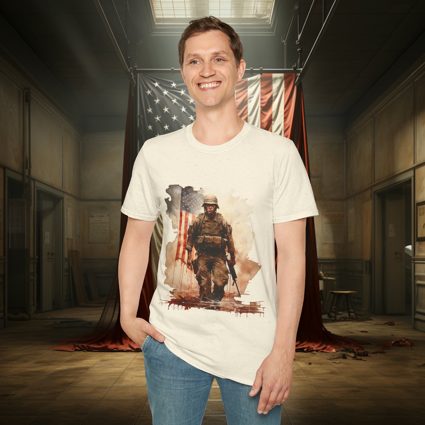 Unisex "Soldiers Return" Soft Style T-Shirt.  Hunting Shirt, Patriotic Shirt, Gift For Veteran, Unisex, Army Wife, Veteran, Birthday Gift.