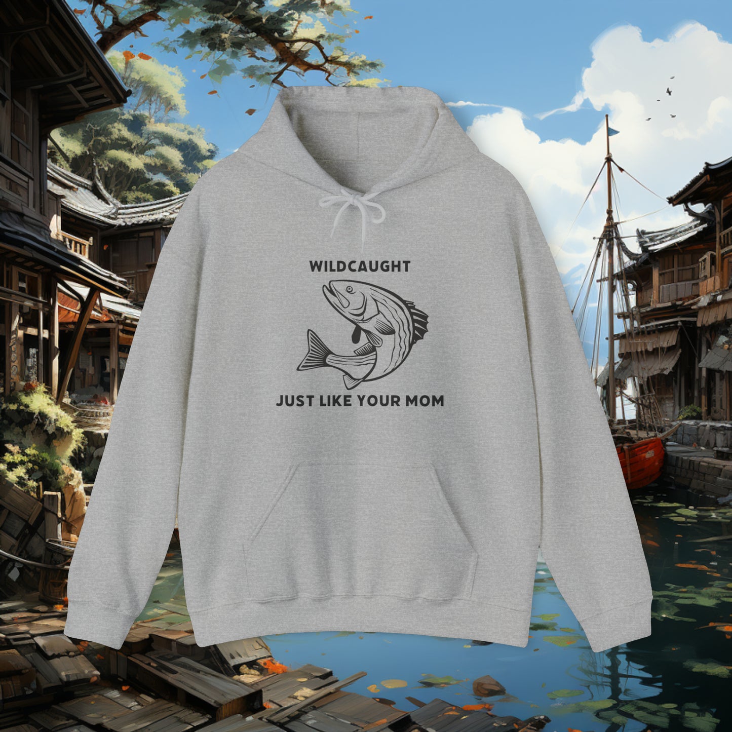 Unisex Heavy Blend "Wildcaught" Hooded Sweatshirt. Funny Sweatshirt. Gift For Him. Stocking Stuffer. Christmas Gift. Fisherman/Fishing Gear