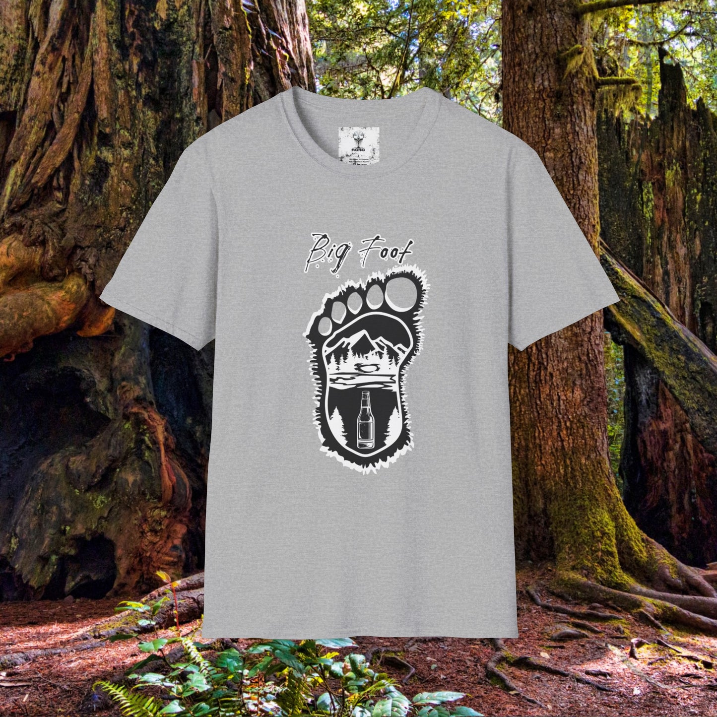 Unisex "Big Foot" Soft T-Shirt. Graphic T-Shirt, Streetwear, Branded T-Shirt, Original Design, Unisex, Adulting, Funny Shirt, Wilderness