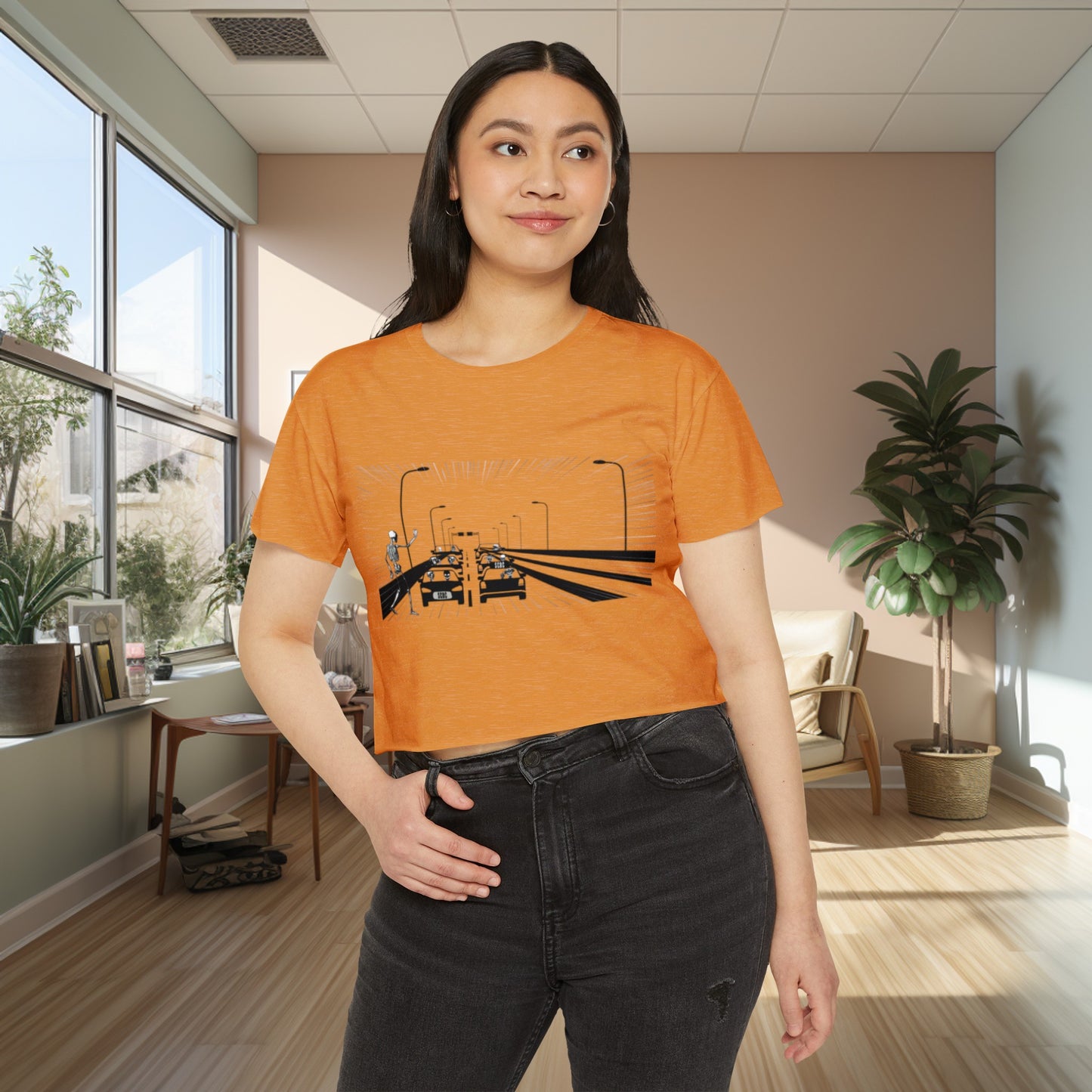 Women's "Aye Taxi" Festival Crop Top. Graphic T-Shirt, Streetwear, Branded T-Shirt, Original Design, Unisex, Crop Top, Summer Shirt, NYC