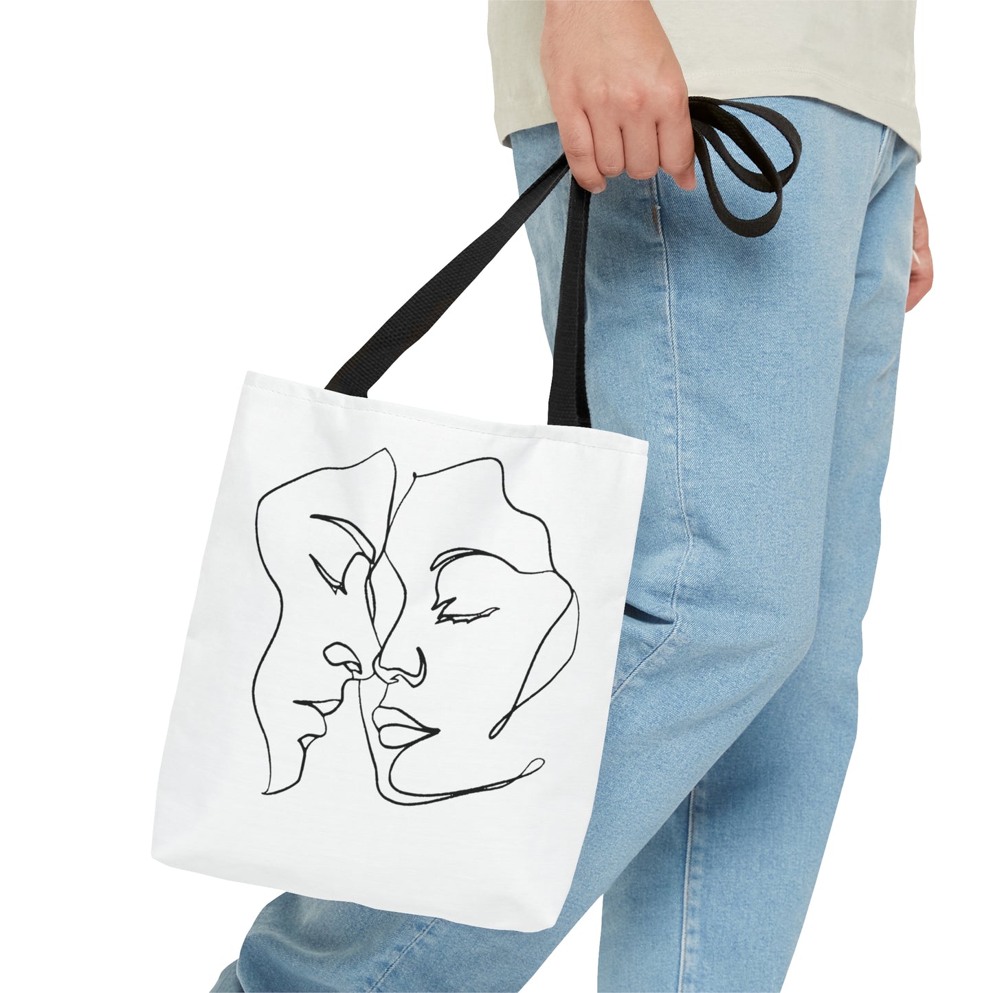 Love is Love Tote Bag (AOP). Tote Bag. Green Bag. Everyday Use Bag. Gift For Her. Gift For Him. Anniversary Gift. Gift For Couples.
