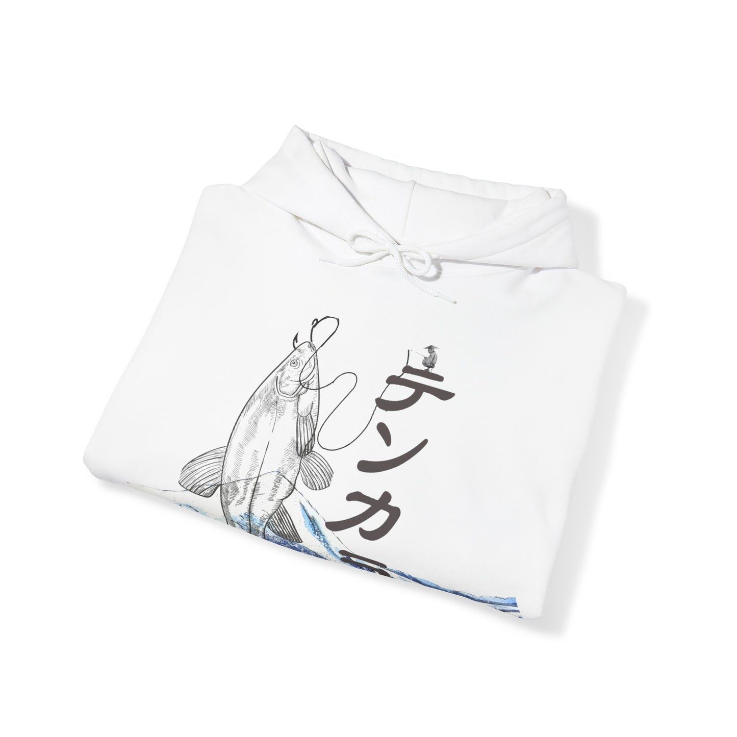 Unisex "Fly Fishing" Heavy Blend™ Hooded Sweatshirt. Graphic Sweater. Japanese. Hoodie. Gift For Him. Gift For Her. Fisherman. Fishing Gear