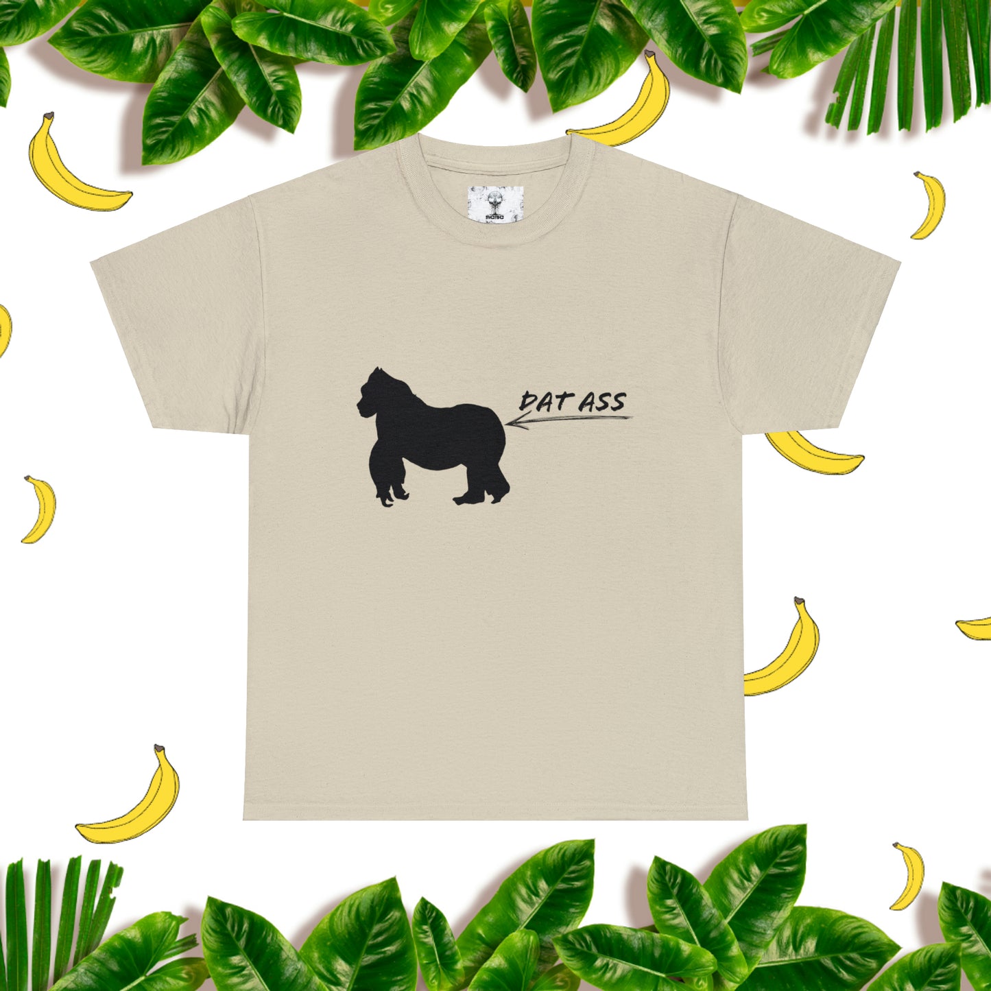 Unisex "Dat Ass" Heavy Cotton Tee. Unisex. Humorous T-Shirt. Animal Print. Gift For Animal Lover. Birthday Gift. Gift For Him. Gift For Her