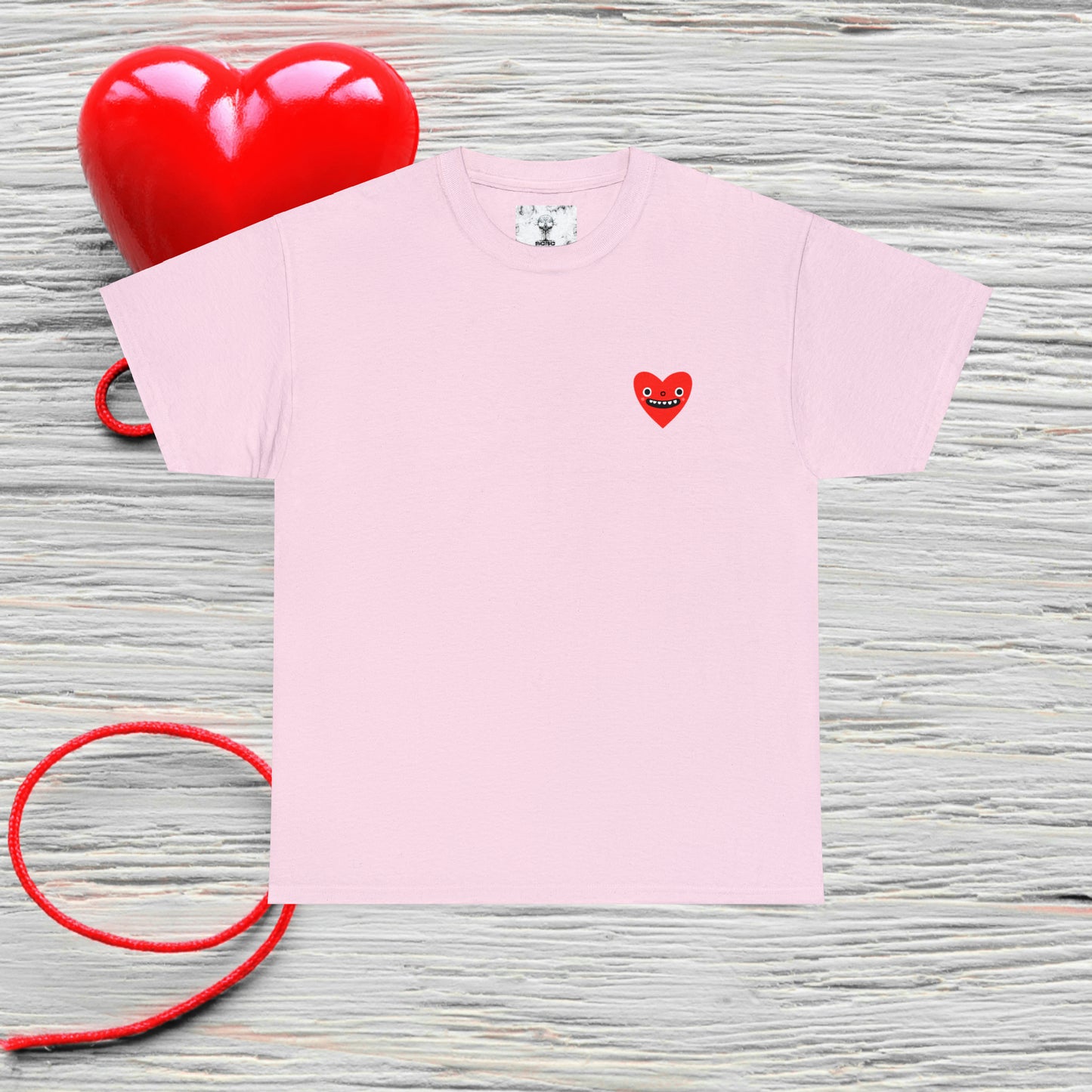 Unisex "Happy Heart"  SCBC Heavy Cotton Tee. Graphic T-Shirt, T-Shirt, Unique, Original Brand, Valentines Day, Heart, Valentines Day Gift