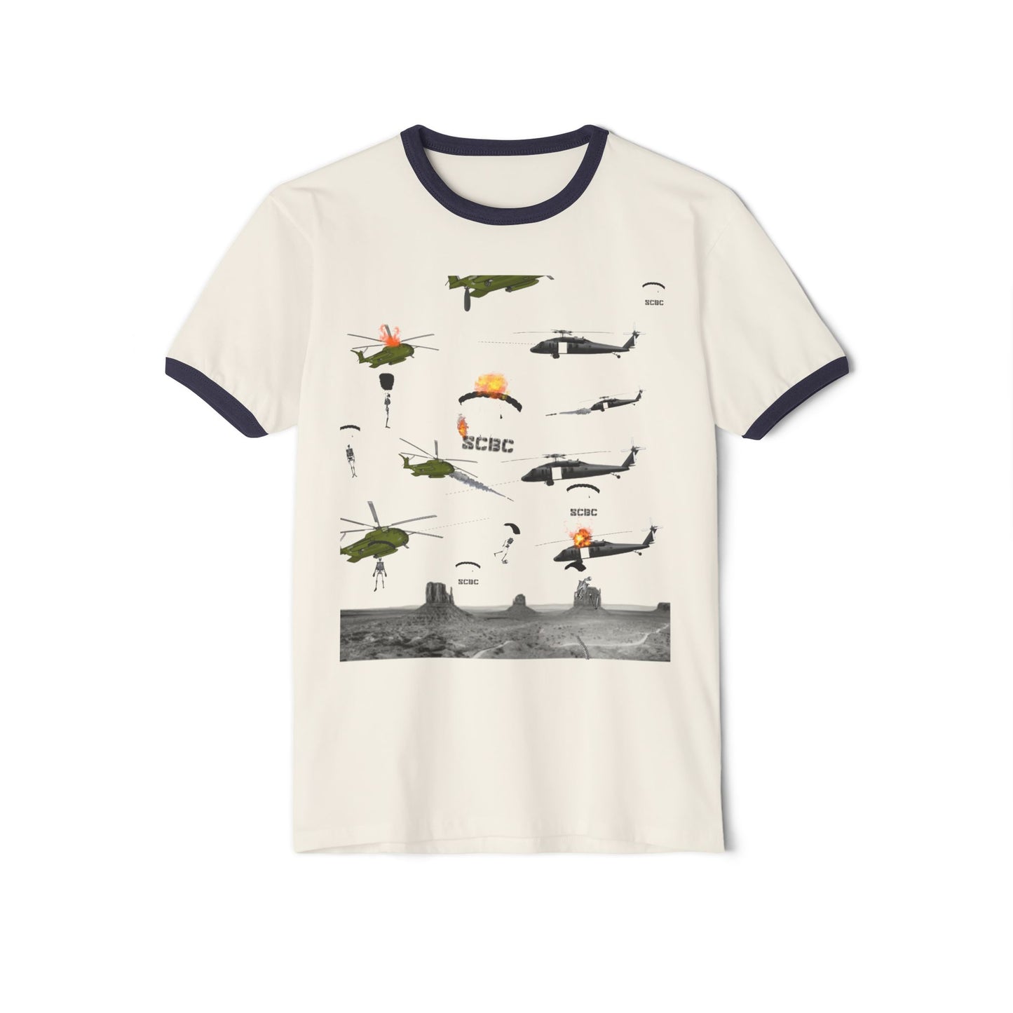 Skull Wars Cotton Ringer T-Shirt