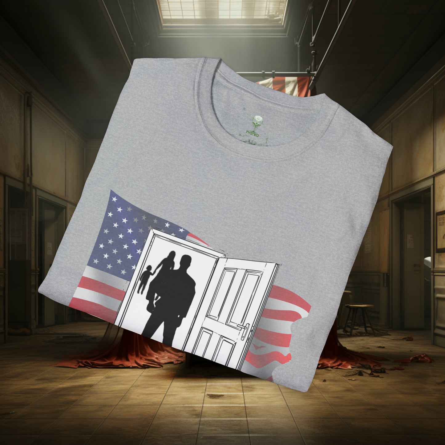 Unisex "Welcome Home" Soft Style T-Shirt.  Hunting Shirt, Patriotic Shirt, Gift For Veteran, Unisex, Army Wife, Veteran, Birthday Gift.