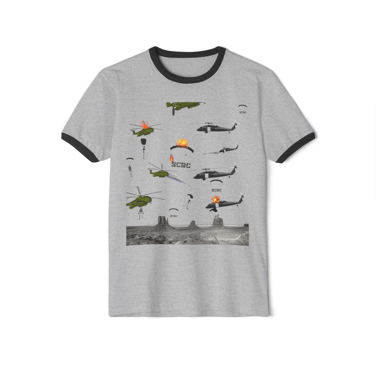 Skull Wars Cotton Ringer T-Shirt