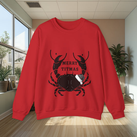 Unisex Heavy Blend Funny Christmas Crewneck Sweatshirt. Funny Sweater. Christmas Sweater. Stocking Stuffer. Fishing Gear. Christmas Clothes