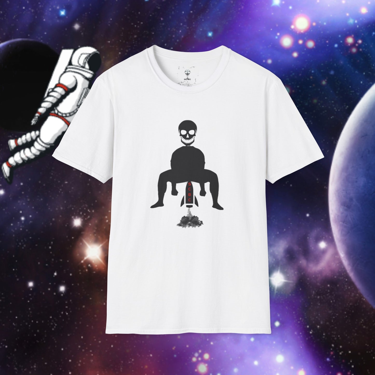 Unisex SCBC "Blast-Off" Soft-style T-Shirt. Graphic T-Shirt, Streetwear, Branded T-Shirt, Original Design, Unisex T-Shirt, Birthday Gift.