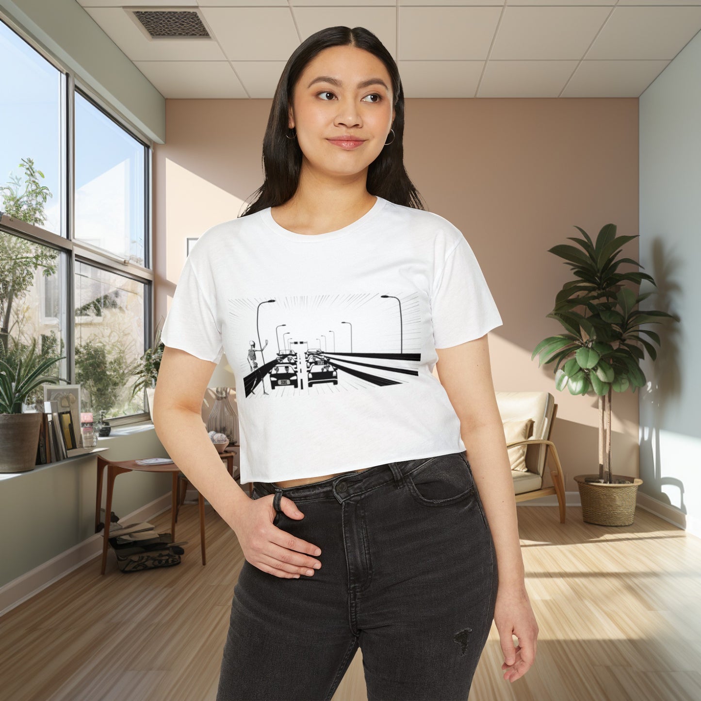Women's "Aye Taxi" Festival Crop Top. Graphic T-Shirt, Streetwear, Branded T-Shirt, Original Design, Unisex, Crop Top, Summer Shirt, NYC
