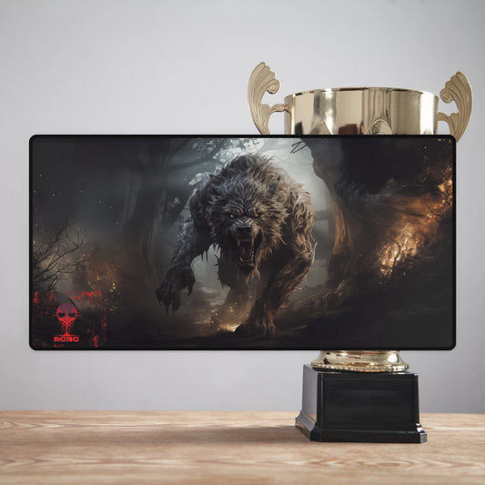 SCBC: "Hunting Wolf" Play Mat. Magic The Gathering. Flesh & Blood. Yugioh. Card Game. Pokemon. Cards. Fun. Play Mat. Birthday Gift. Gift For Nerds.